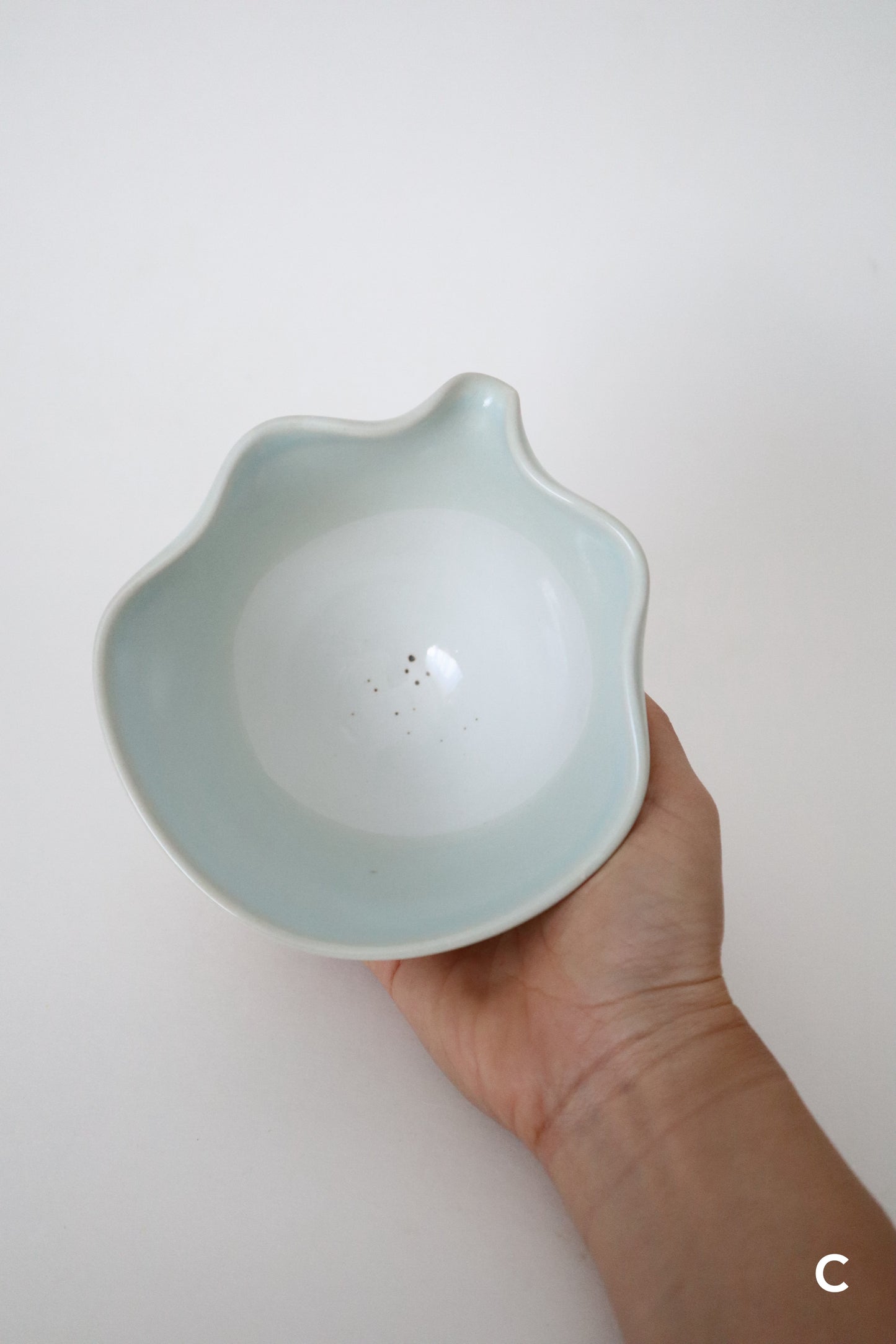 glacier seashell matcha bowl