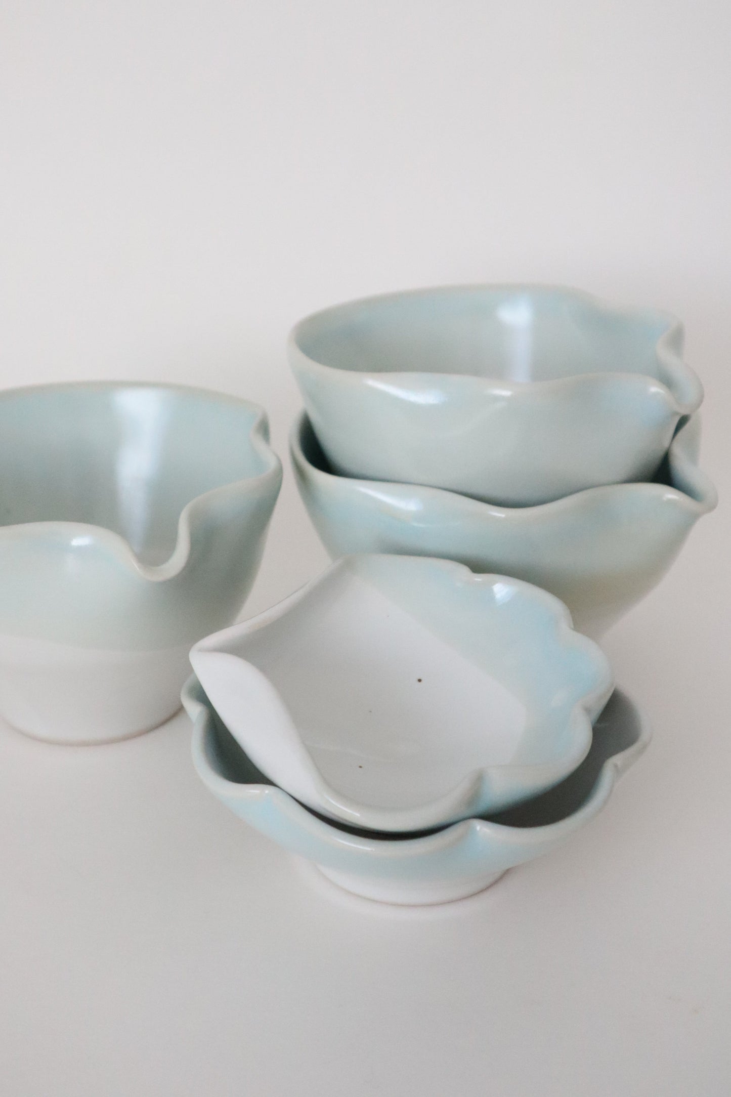 glacier seashell matcha bowl