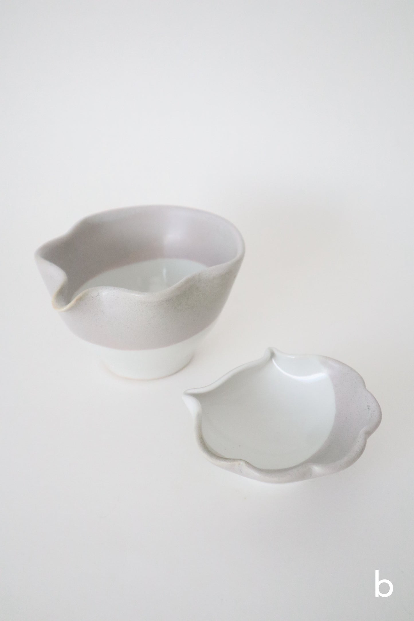 wild clay seashell matcha bowl sets