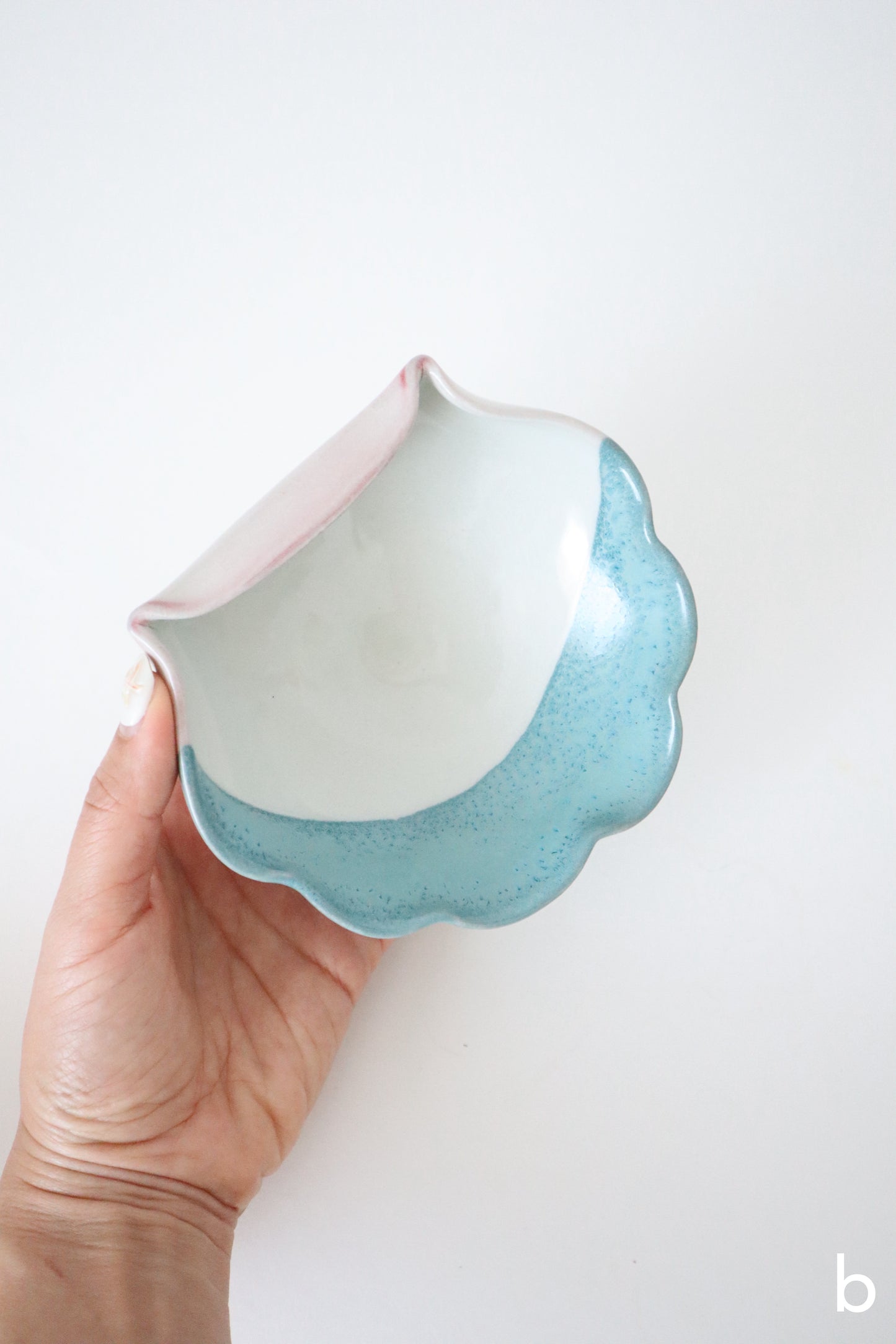 seashell rests in deep blue