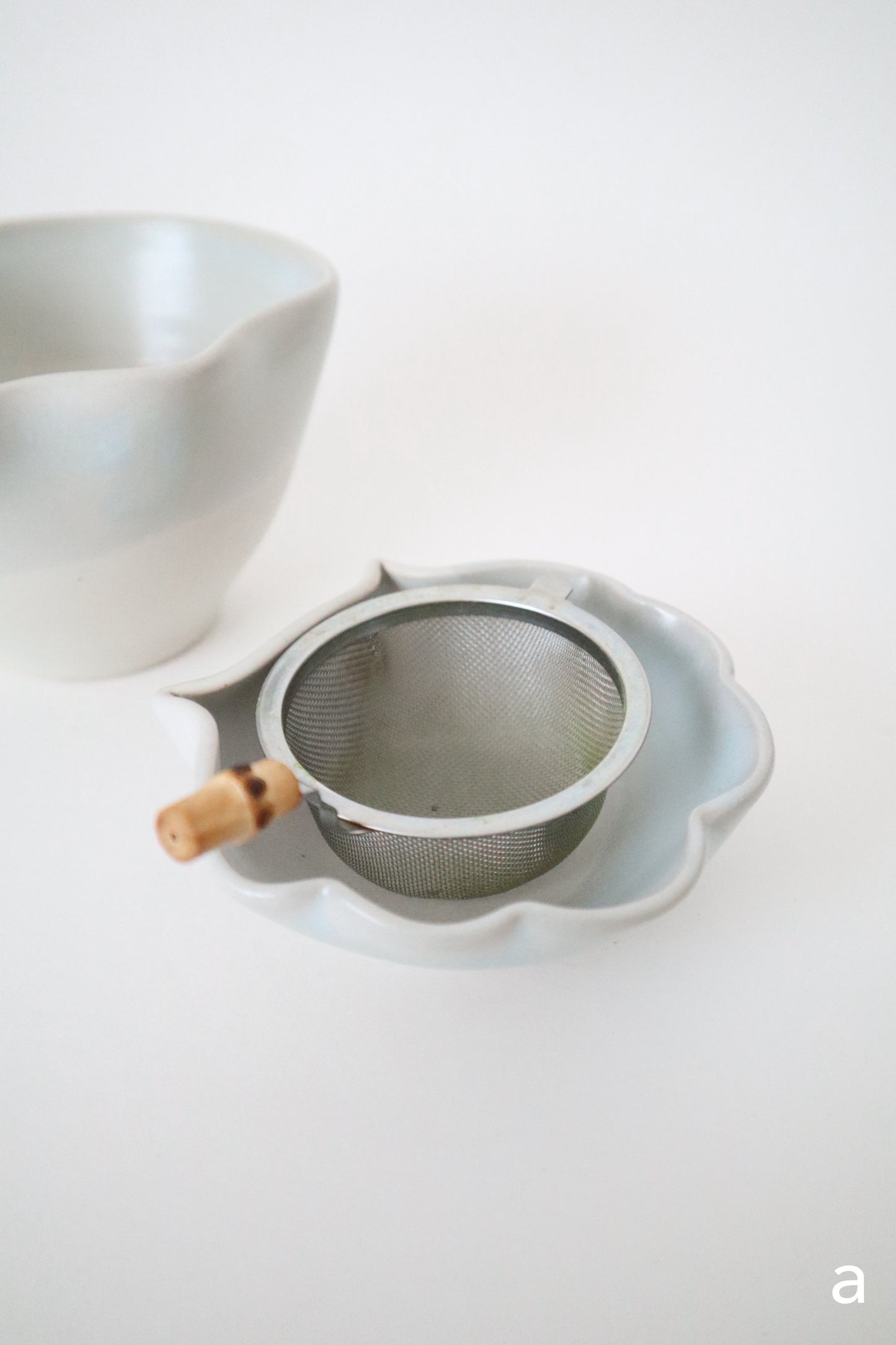 cotton blue seashell matcha bowl sets