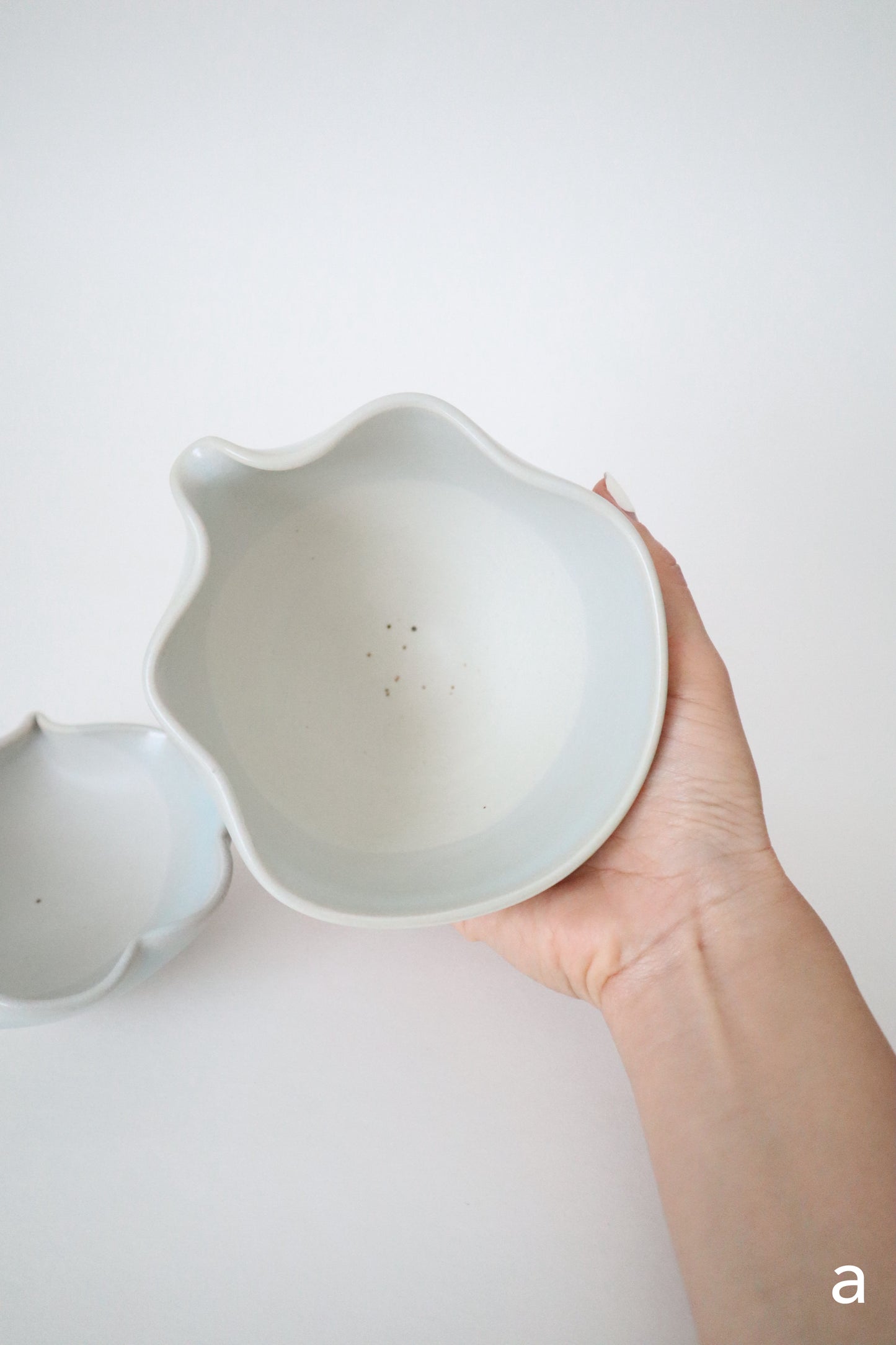 cotton blue seashell matcha bowl sets