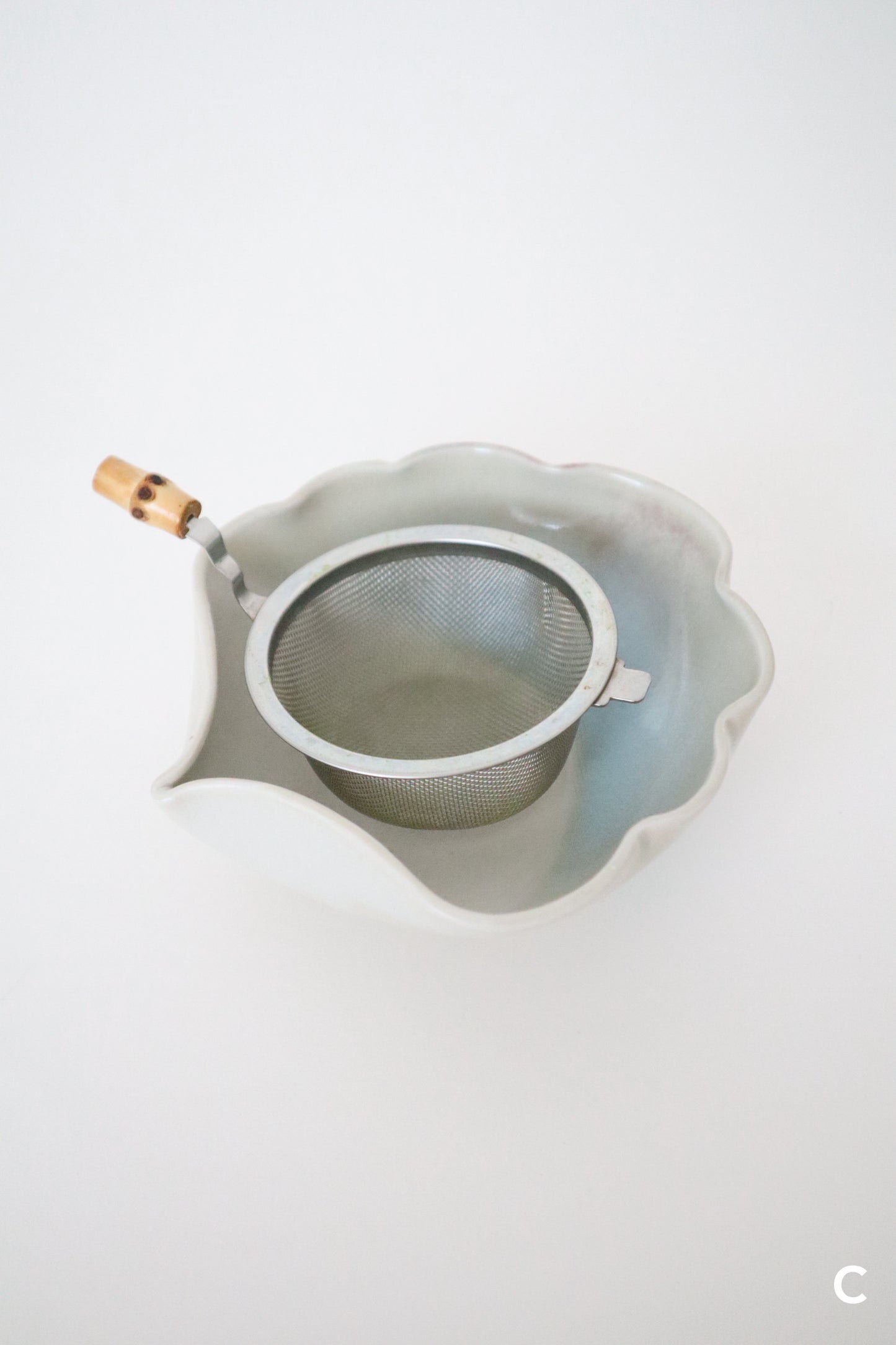 cotton blue seashell matcha bowl sets