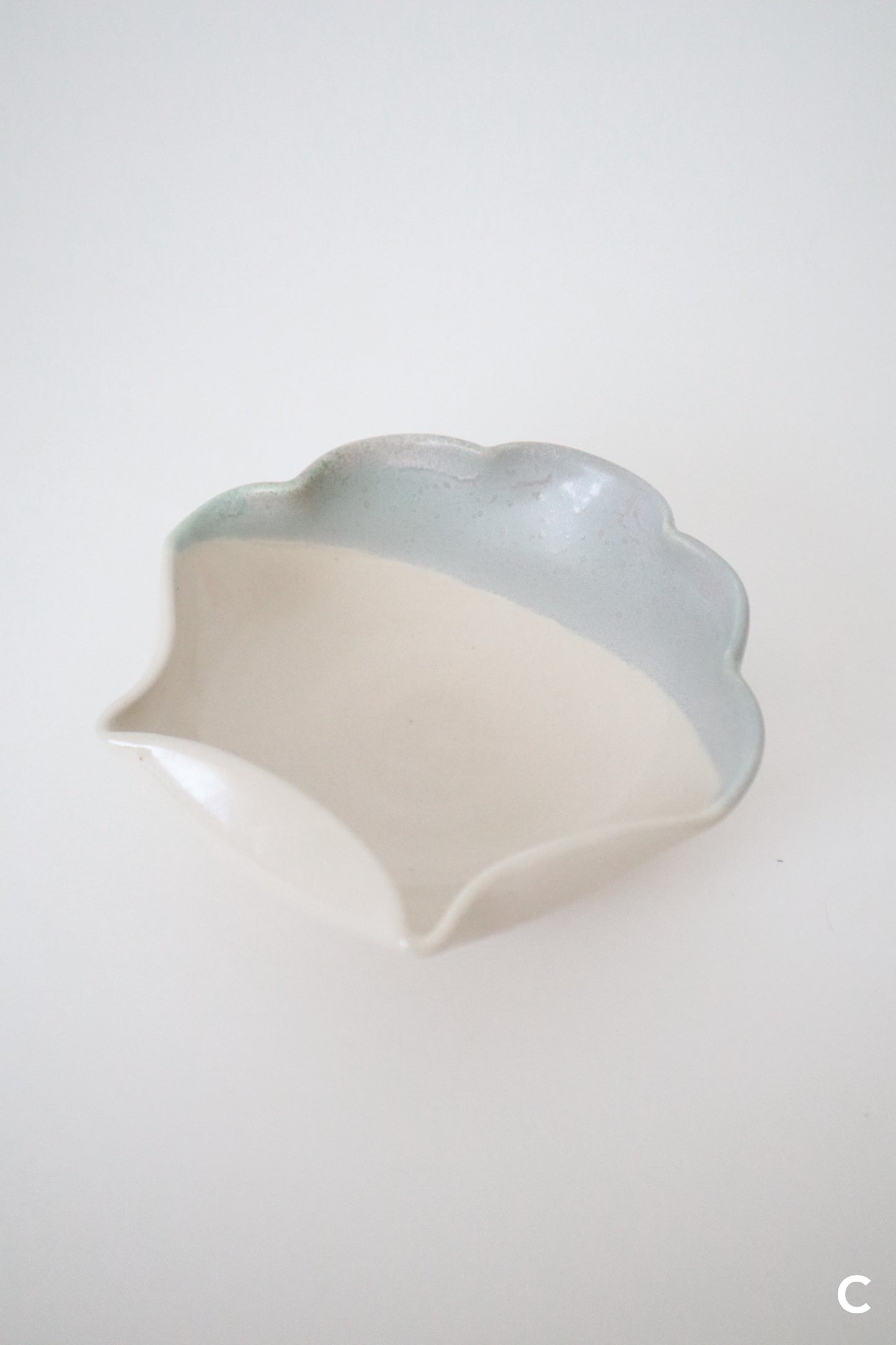 sea foam seashell matcha bowl