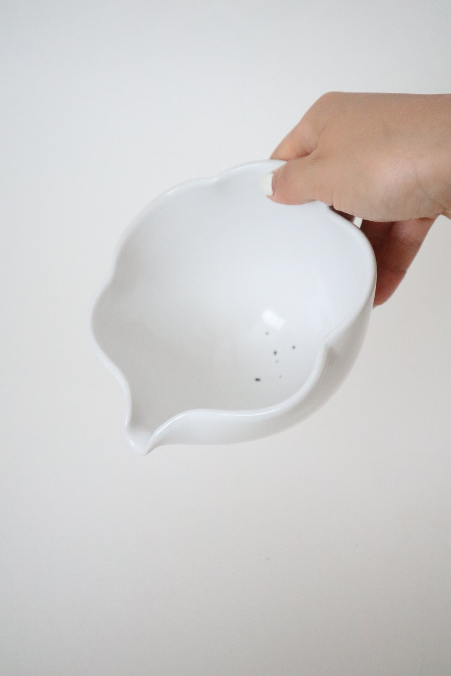 white bloom matcha bowl