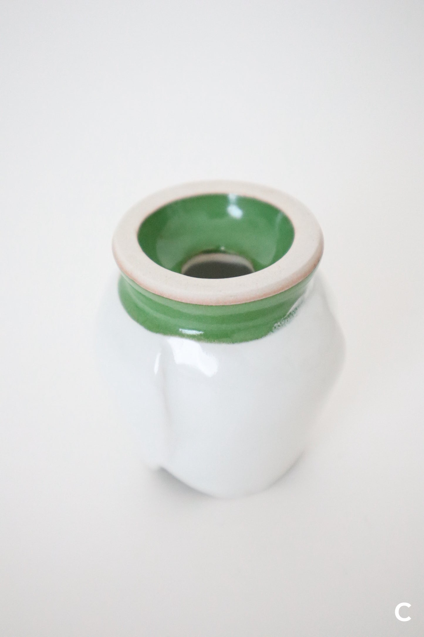white bloom whisk holders