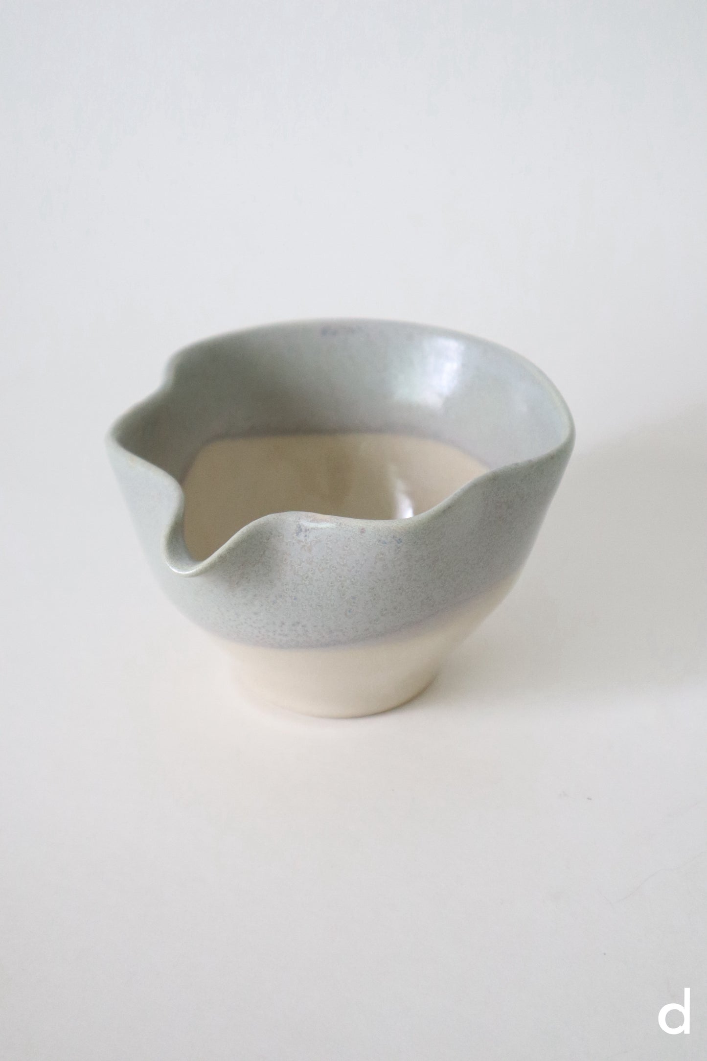 sea foam seashell matcha bowl