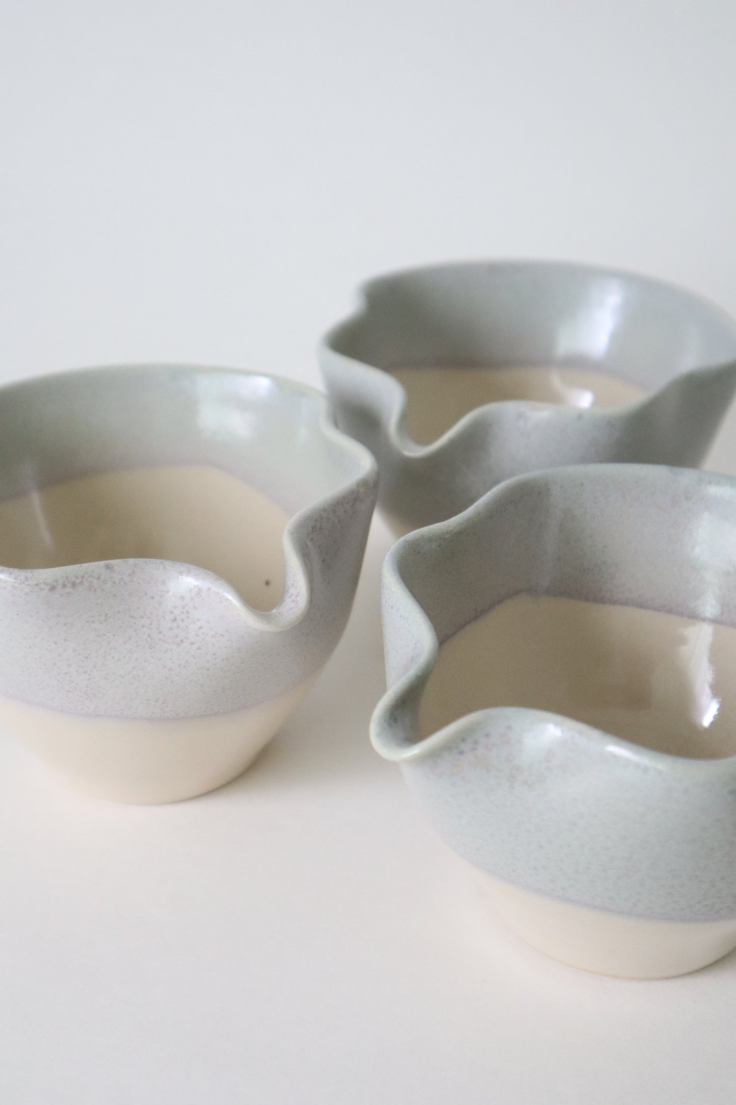sea foam seashell matcha bowl