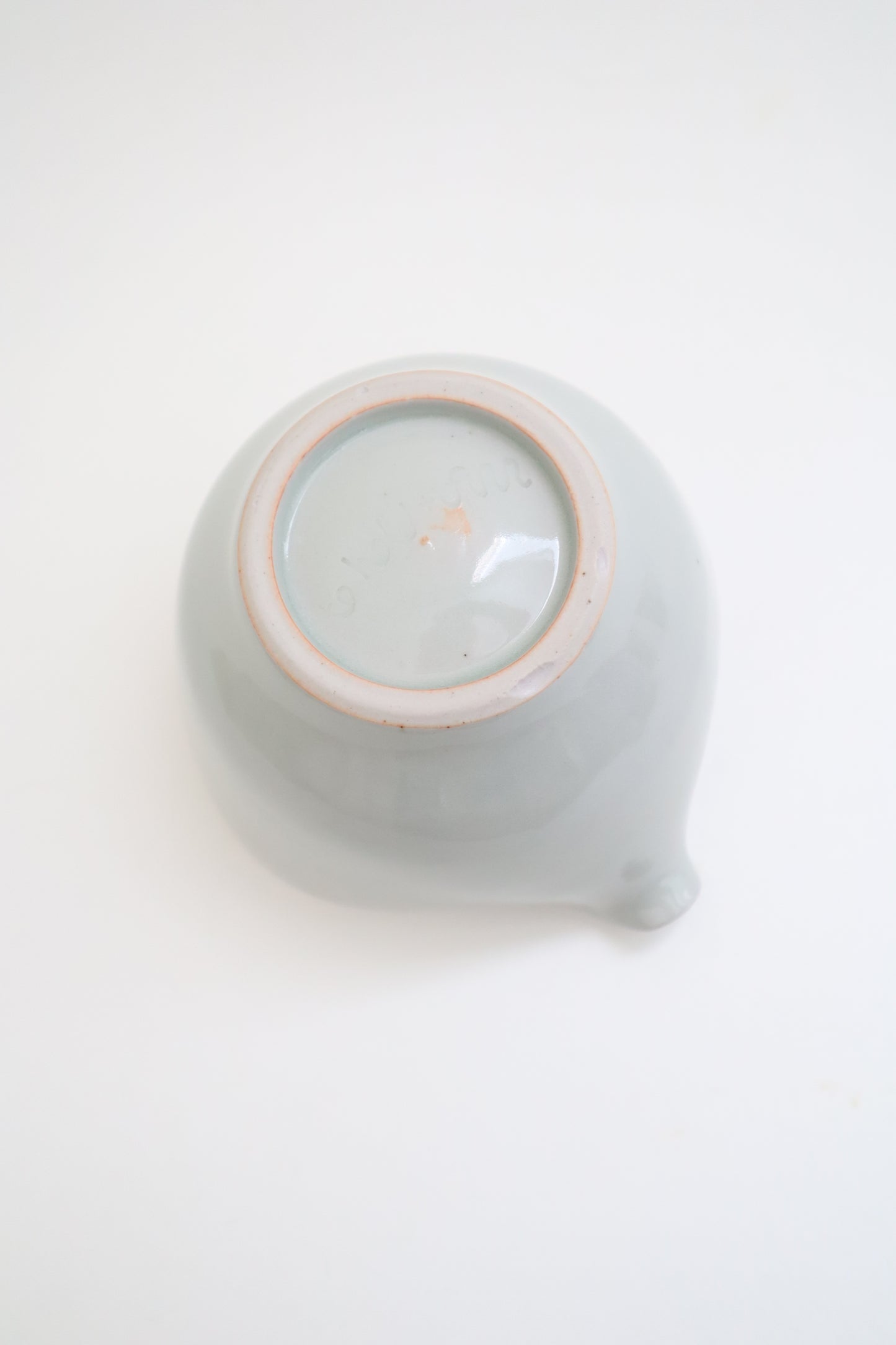 Harry the cat in matcha bowl
