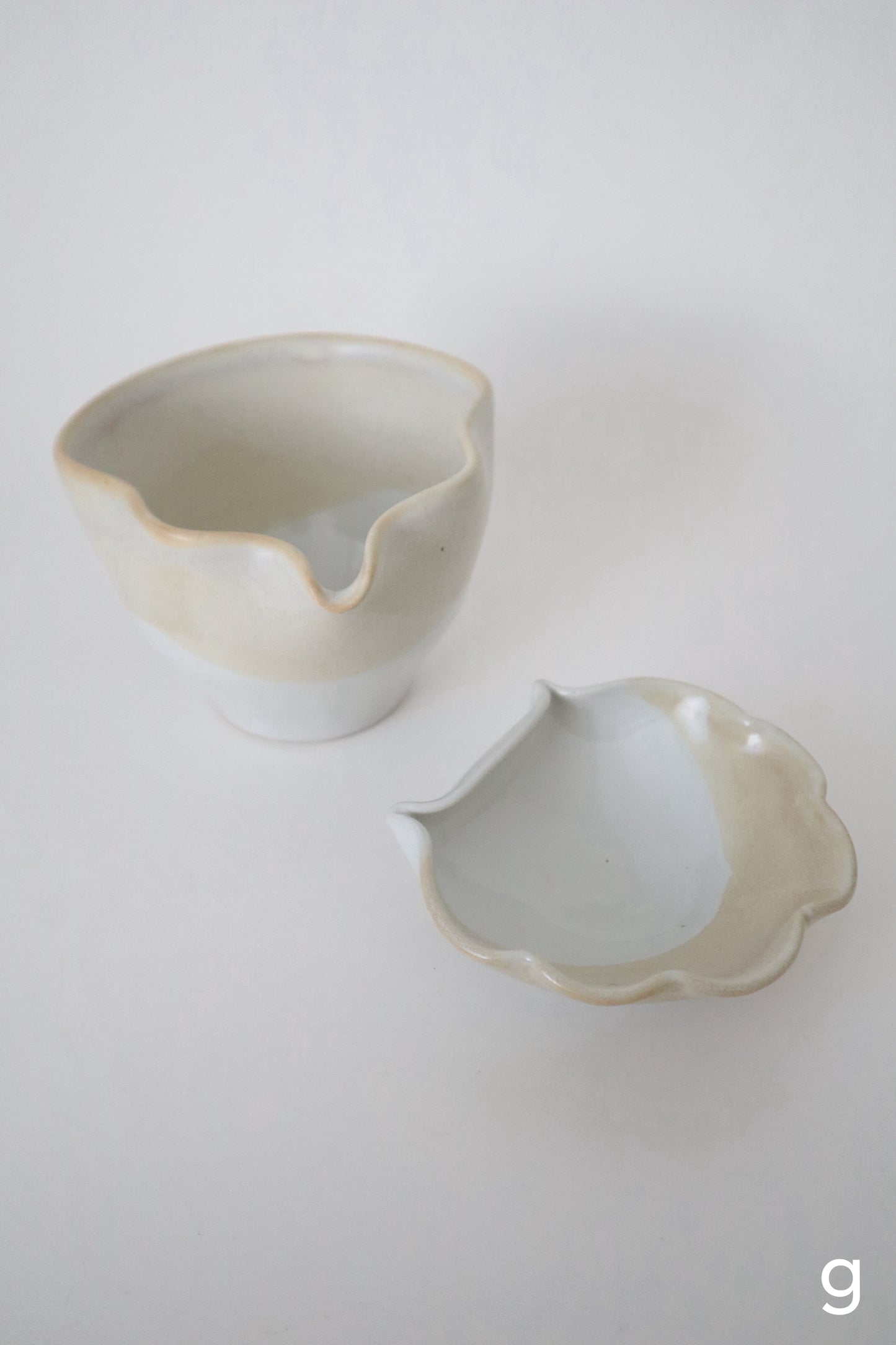 warm sand seashell matcha bowl sets
