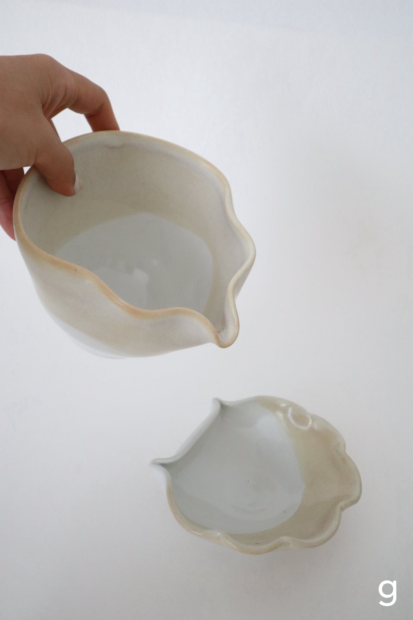 warm sand seashell matcha bowl sets
