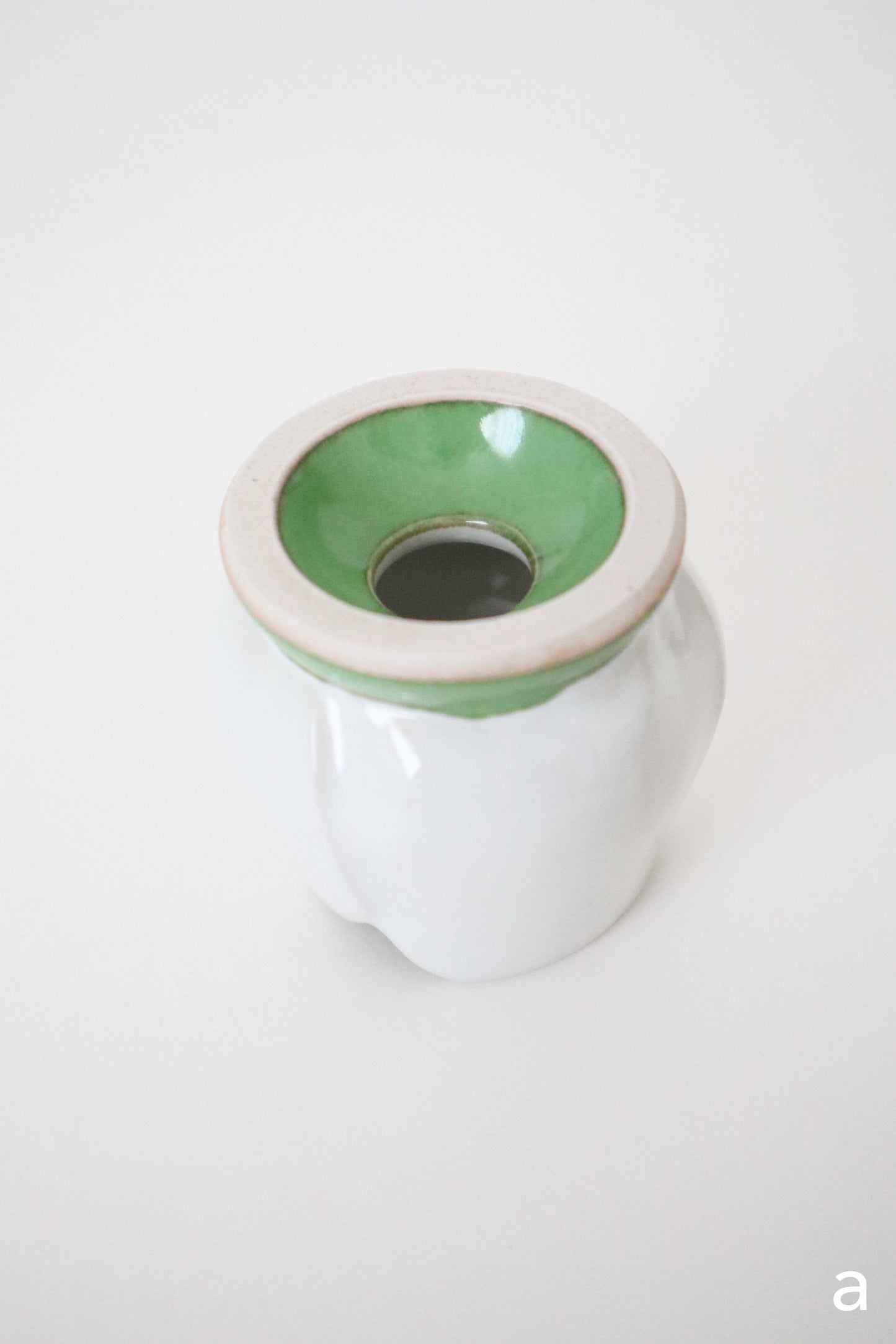 white bloom whisk holders