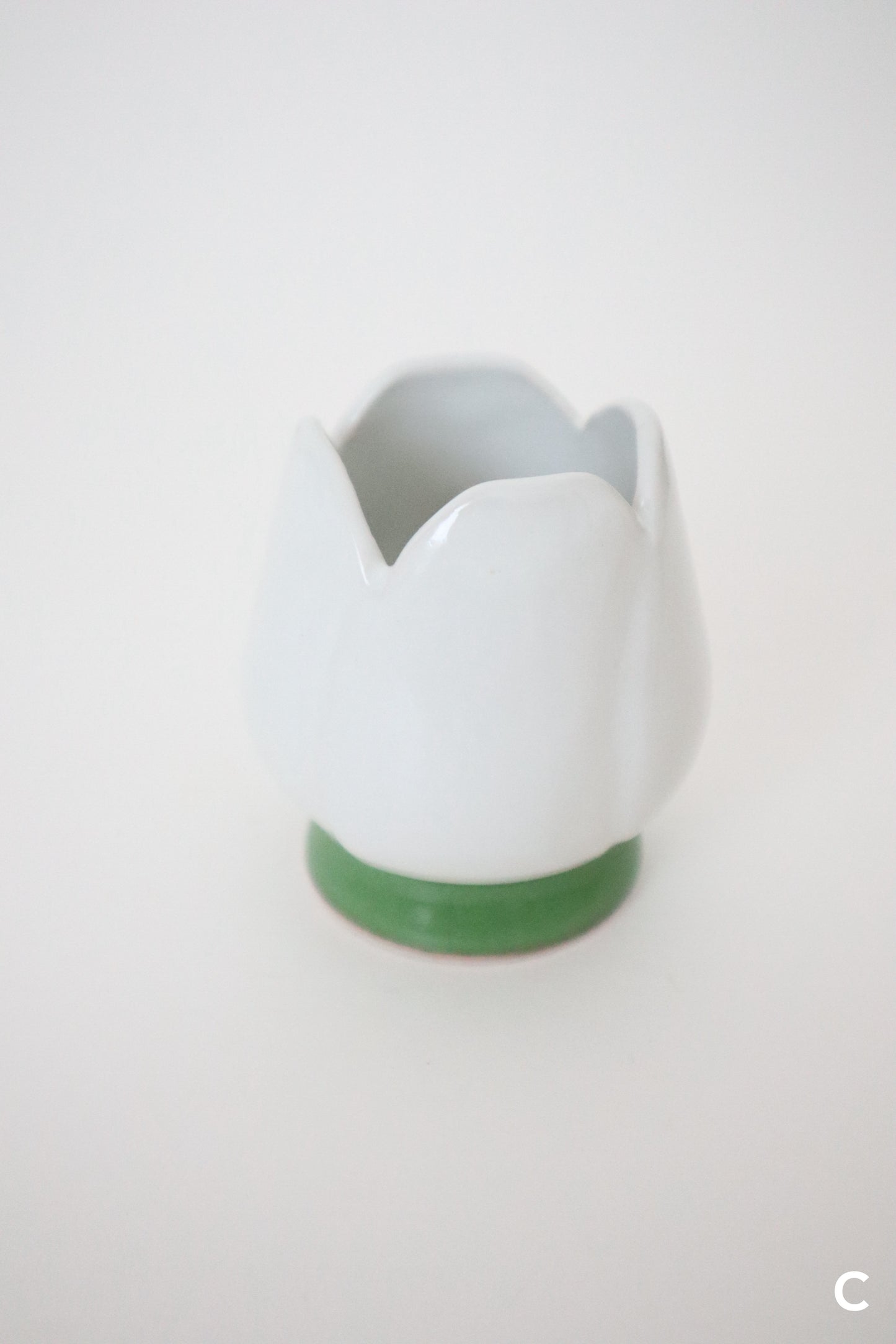 white bloom whisk holders