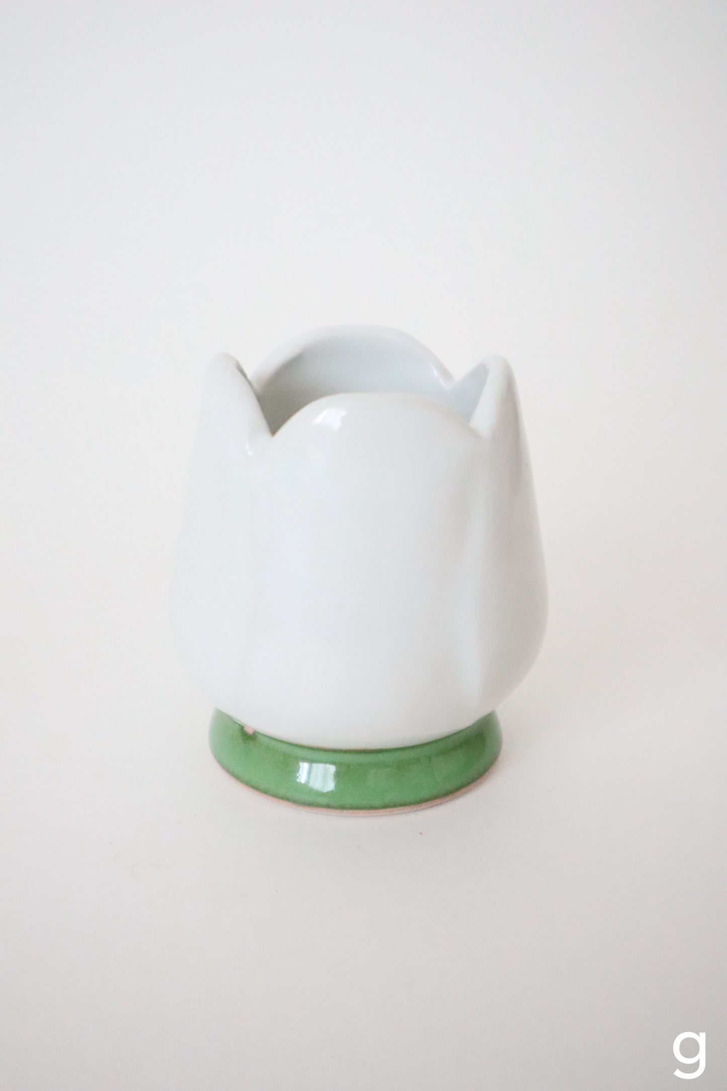 white bloom whisk holders