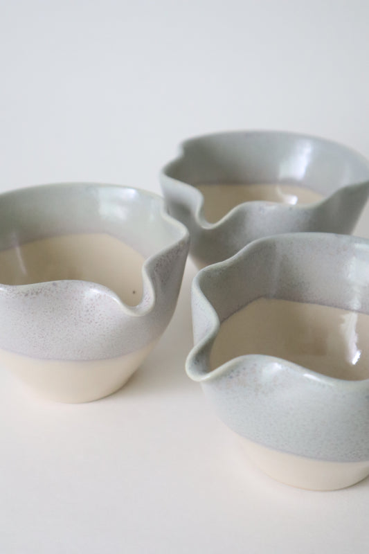 sea foam seashell matcha bowl