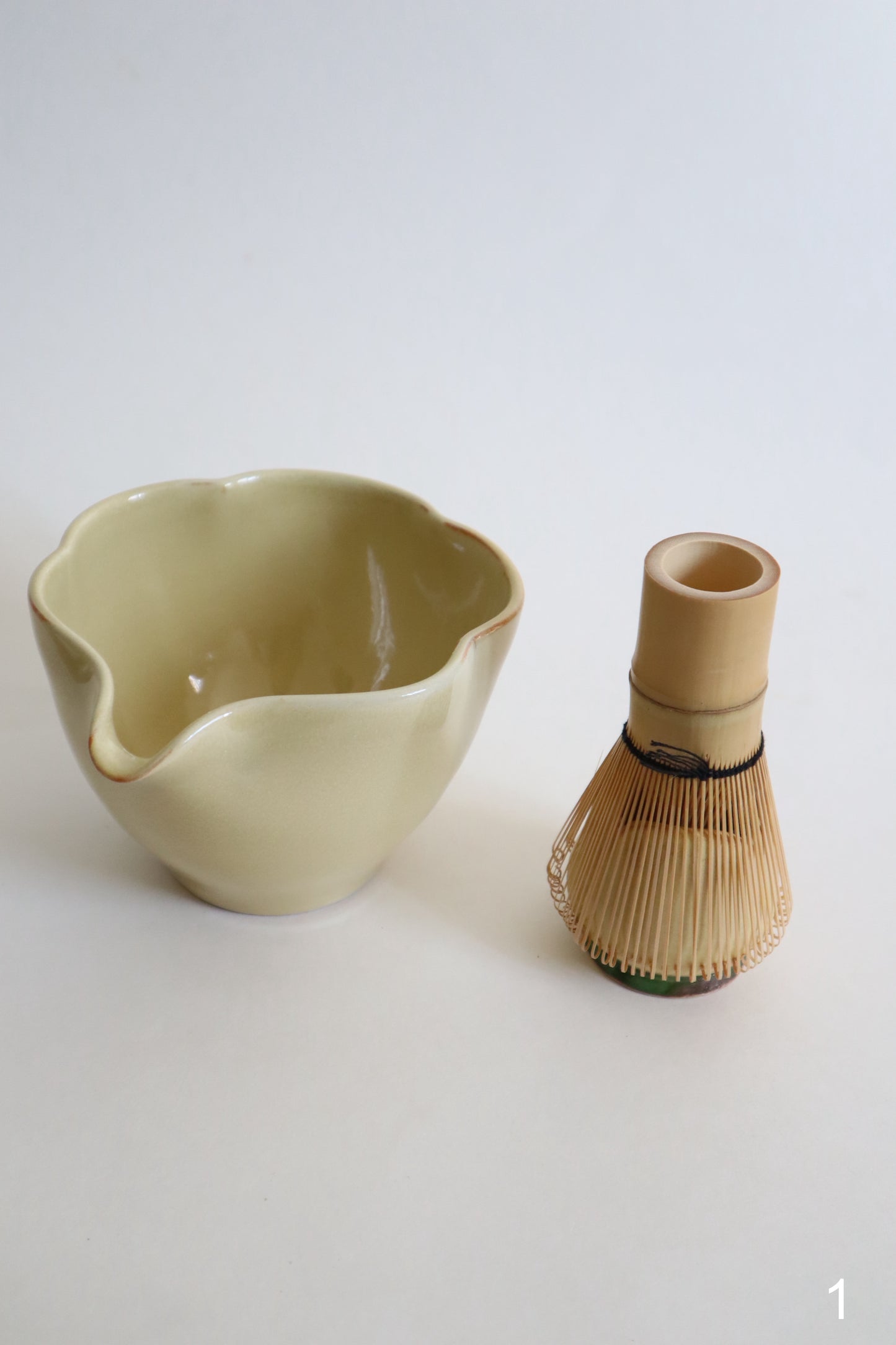 butter yellow bloom matcha bowls + set