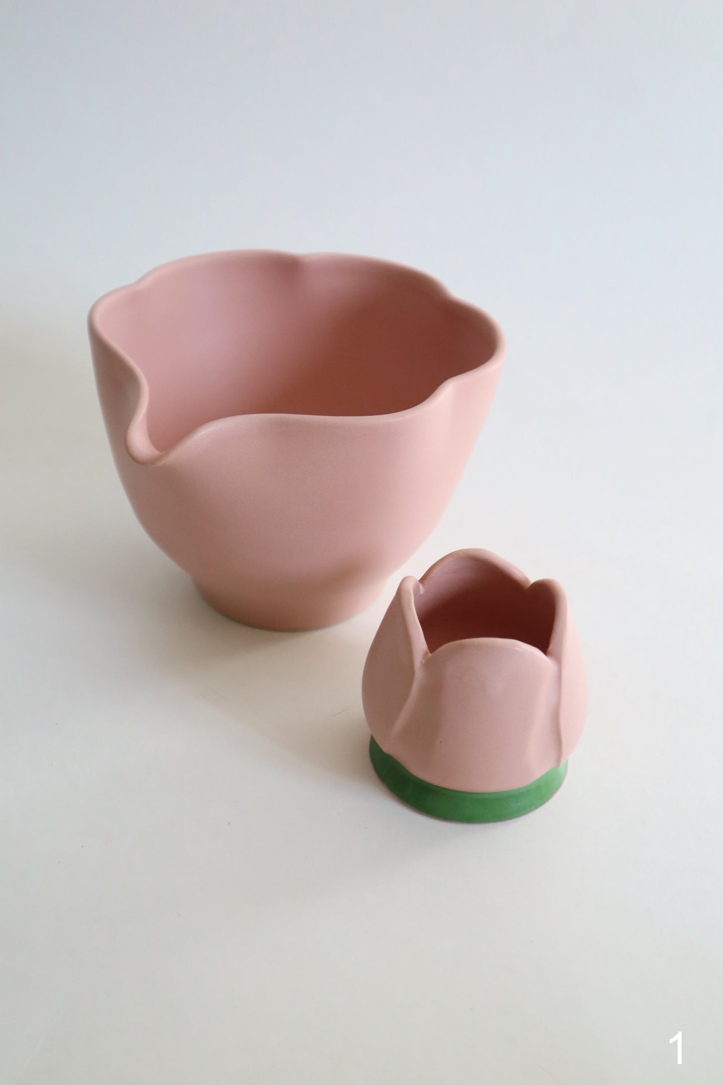 pink bloom matcha bowls + set