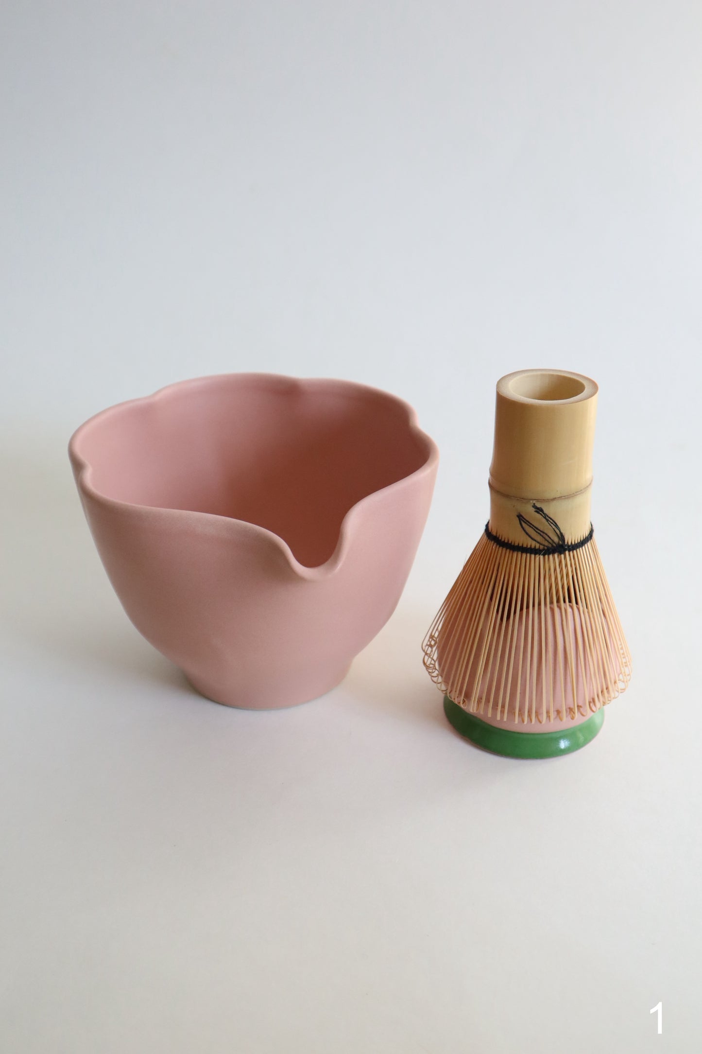 pink bloom matcha bowls + set