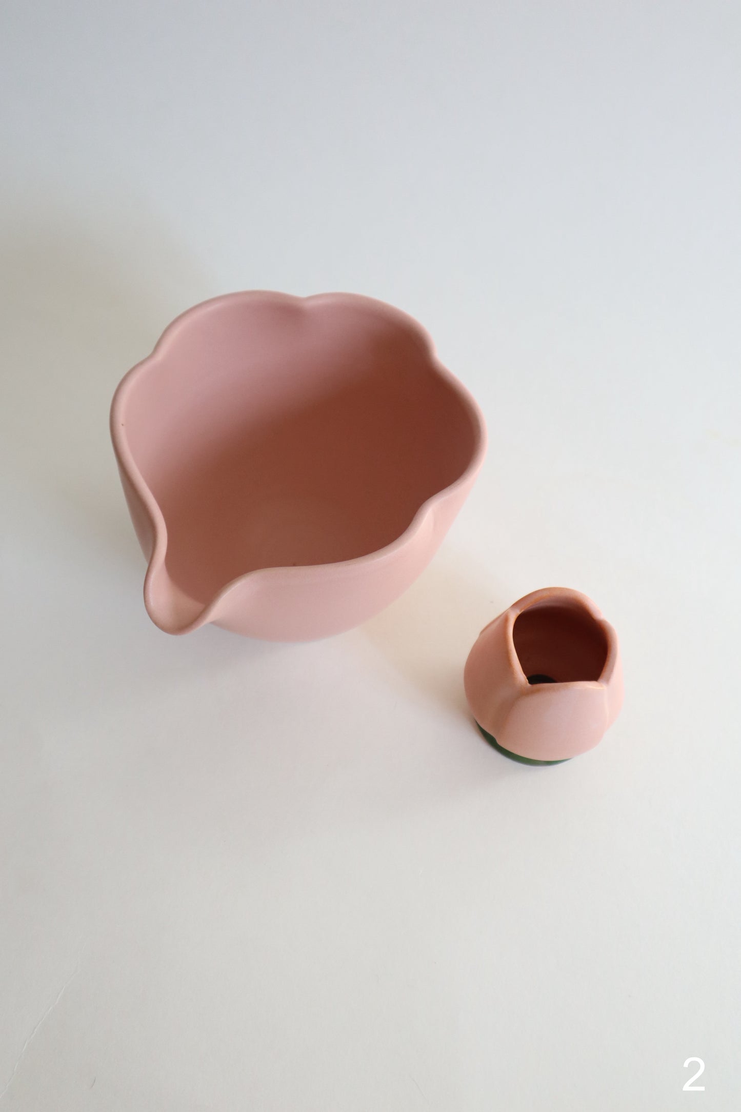 pink bloom matcha bowls + set