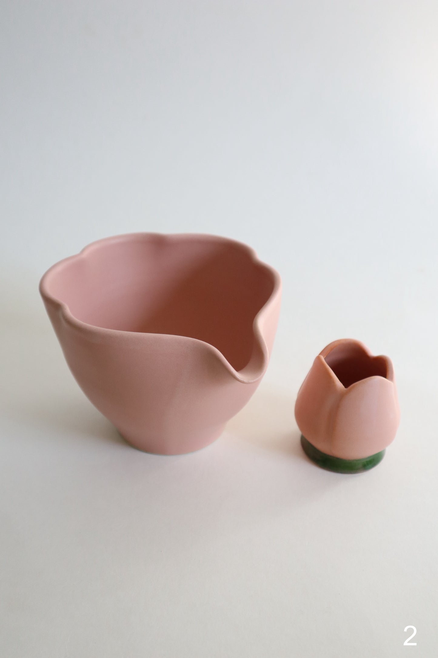 pink bloom matcha bowls + set