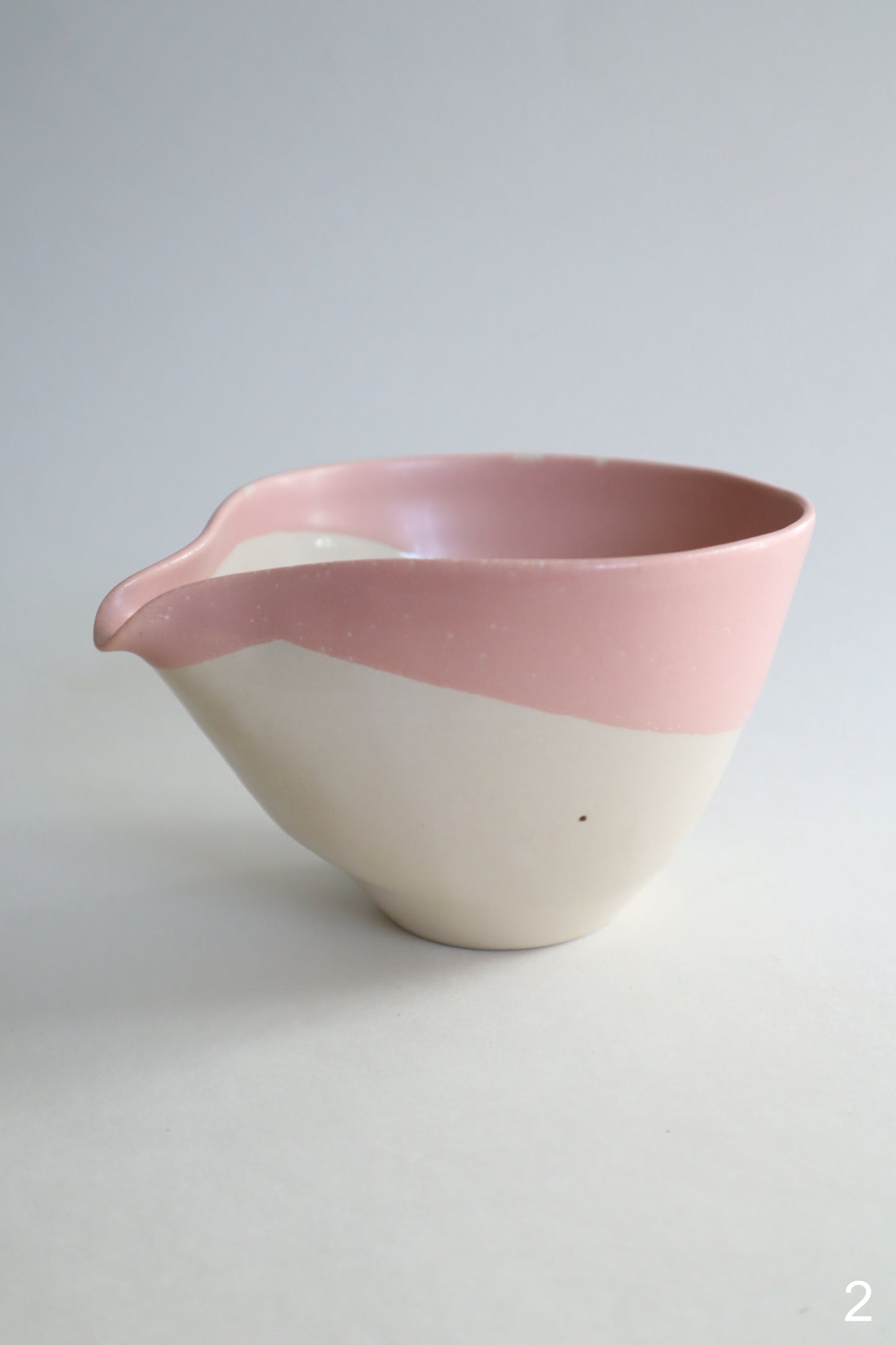 pink raindrop matcha bowl