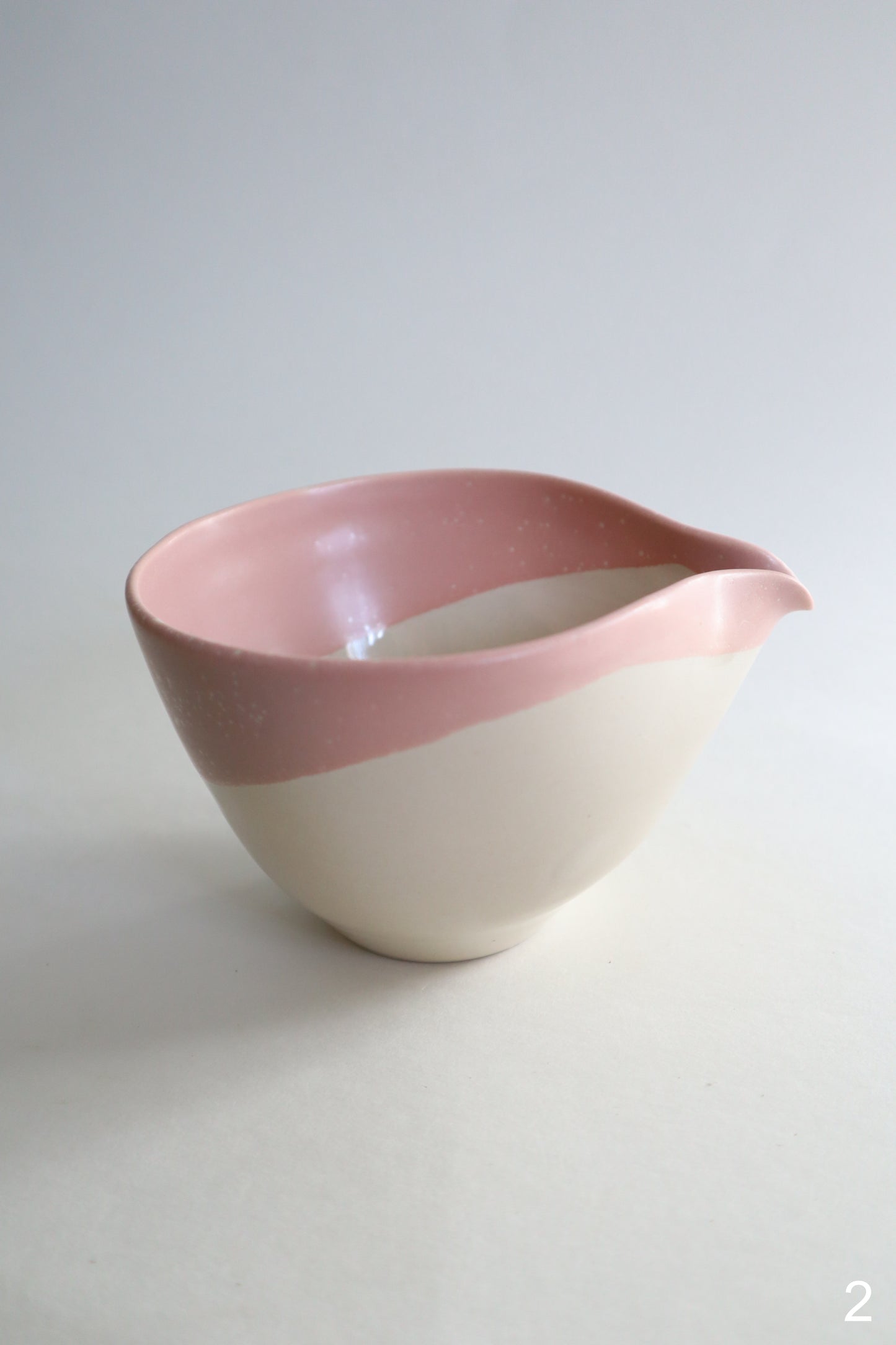 pink raindrop matcha bowl