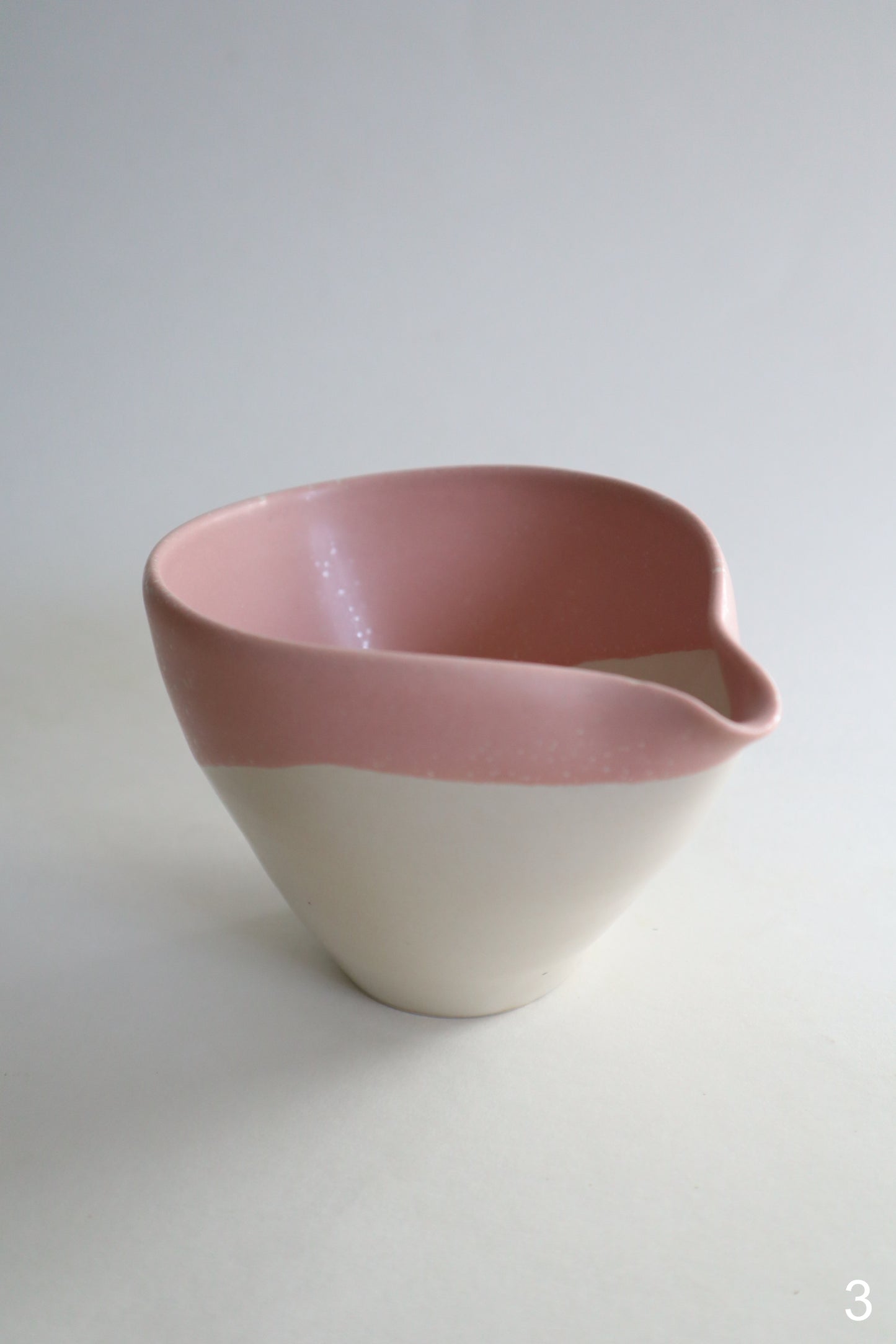 pink raindrop matcha bowl