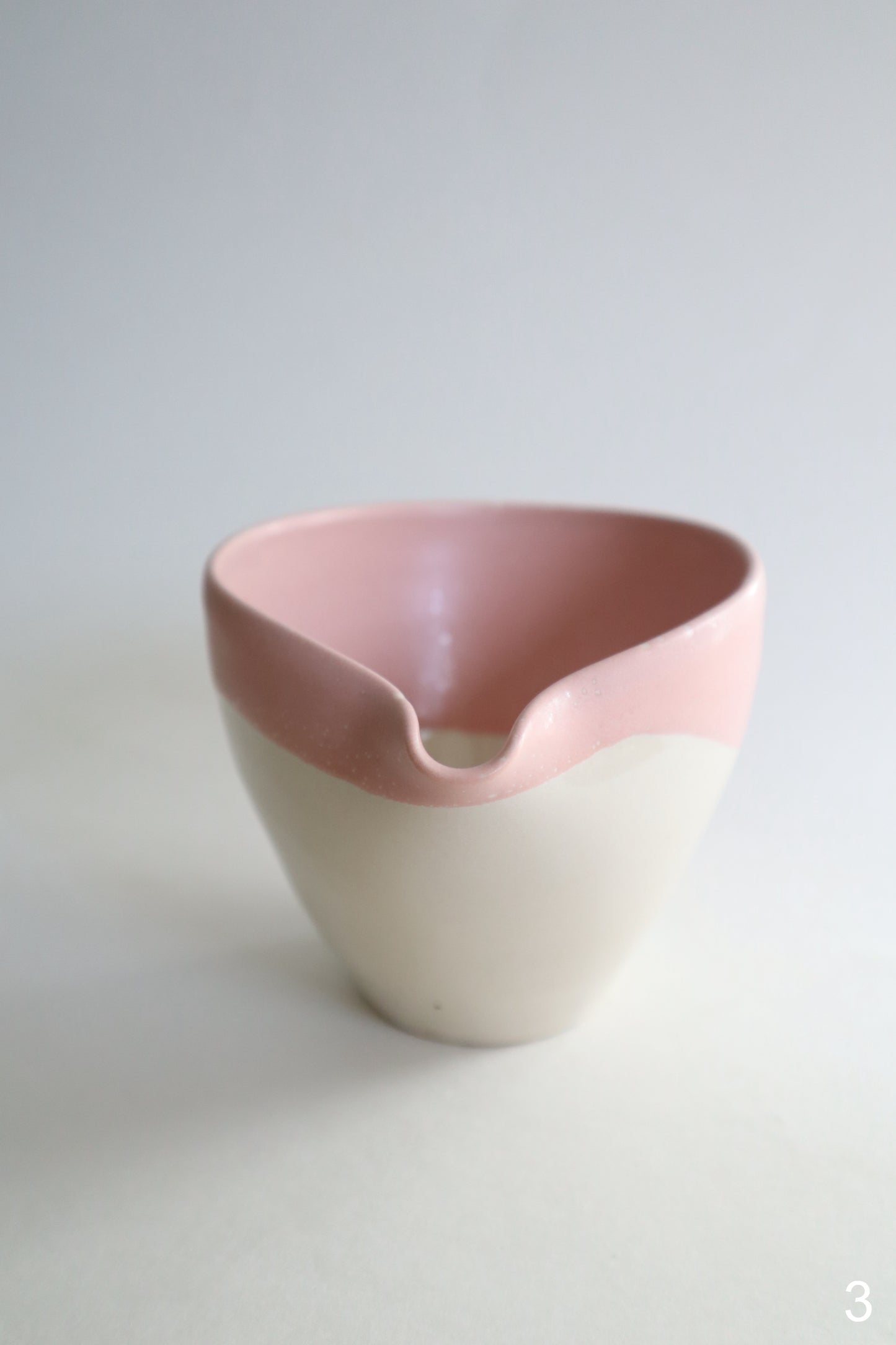 pink raindrop matcha bowl