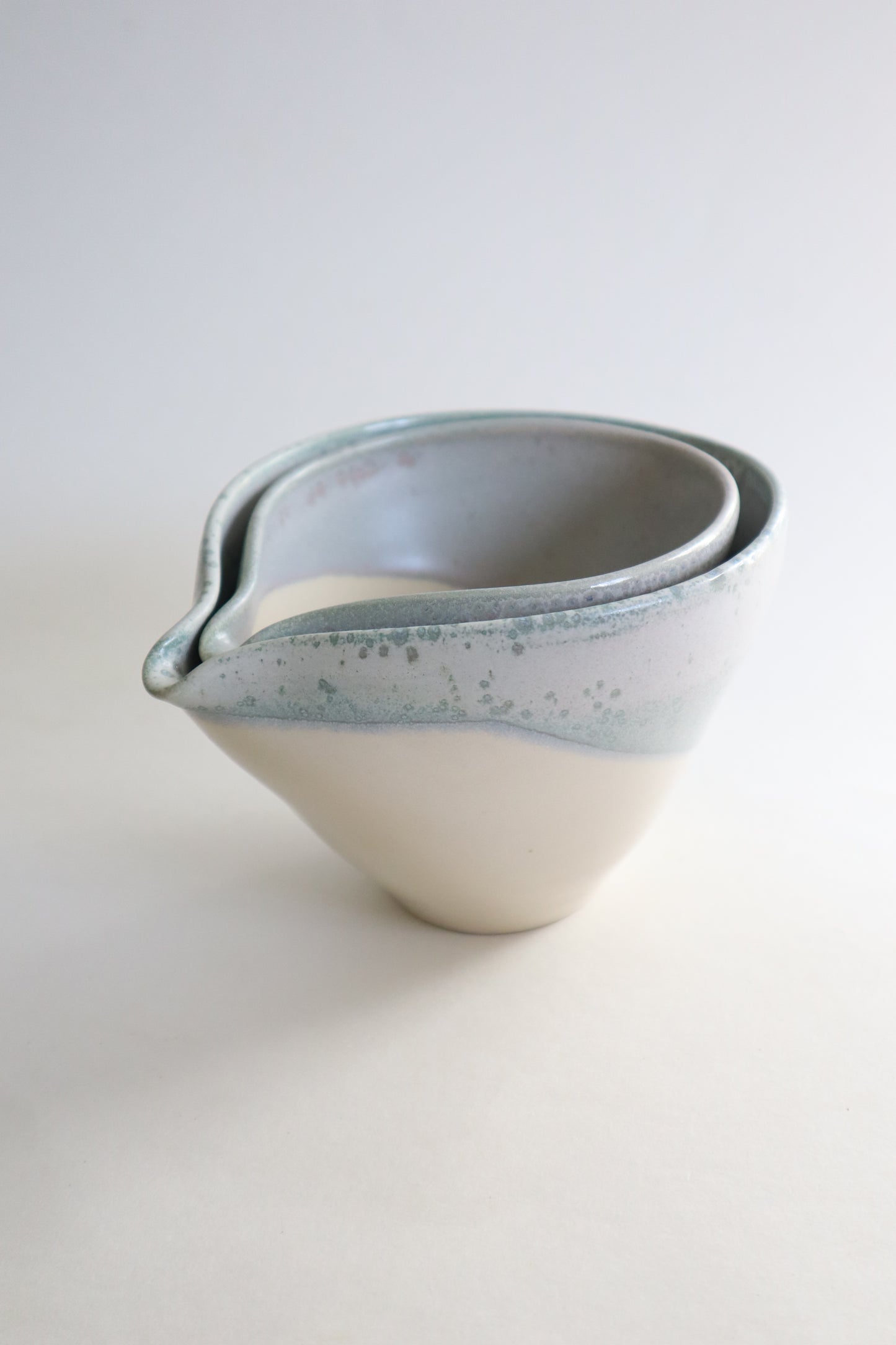nesting raindrop matcha bowls