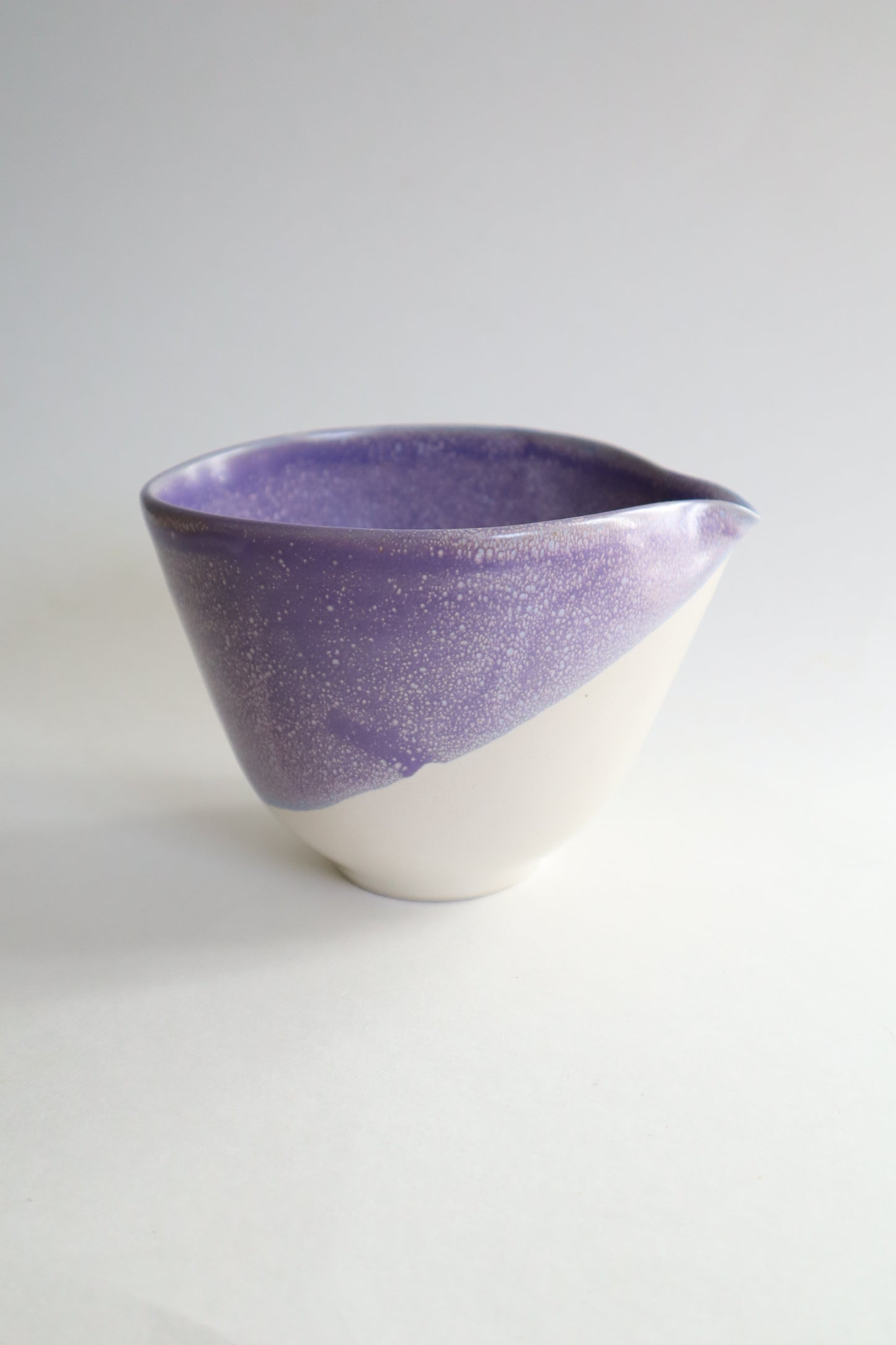 purple raindrop matcha bowl