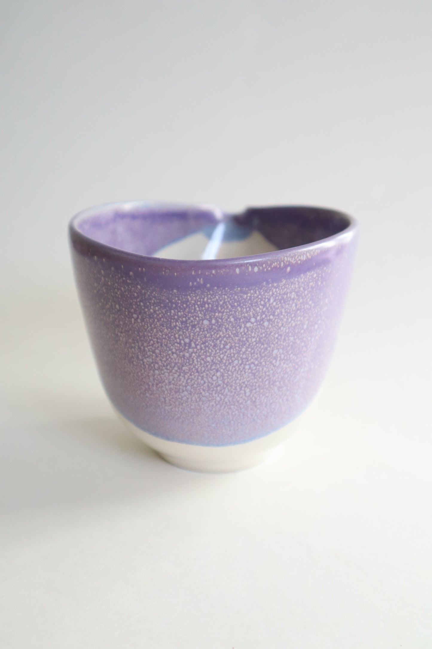 purple raindrop matcha bowl