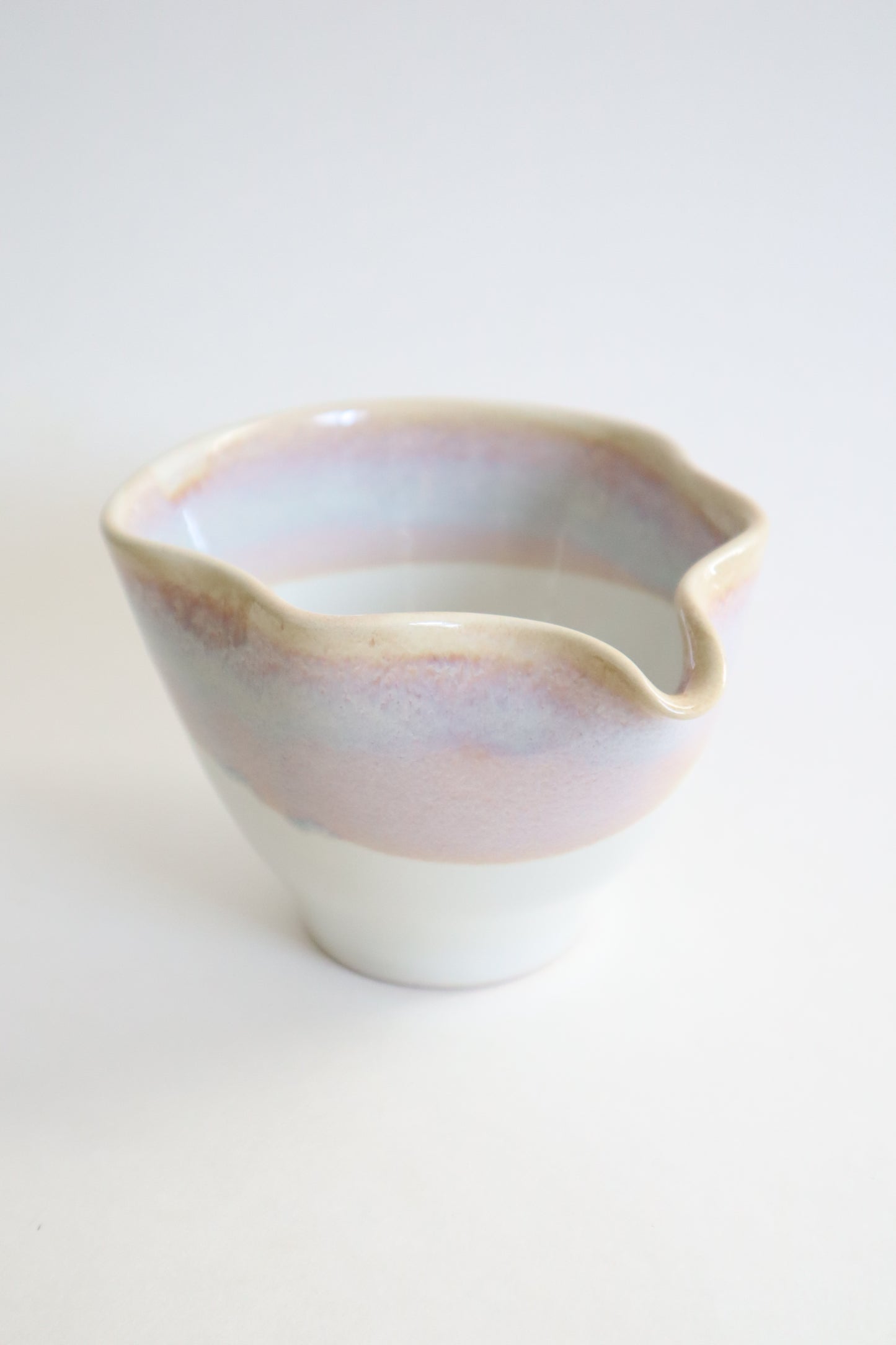 opal seashell matcha bowl