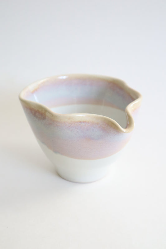 opal seashell matcha bowl