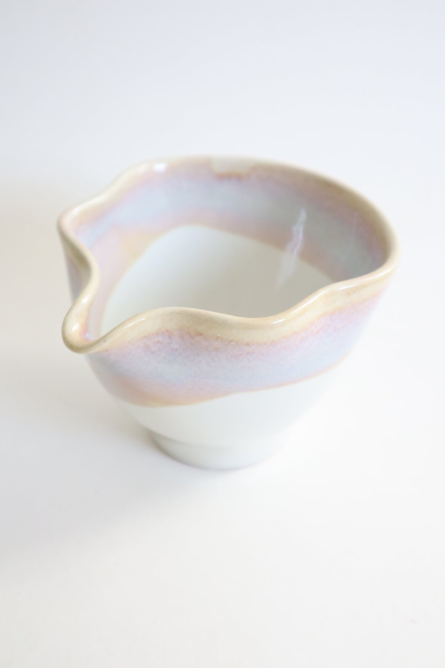 opal seashell matcha bowl