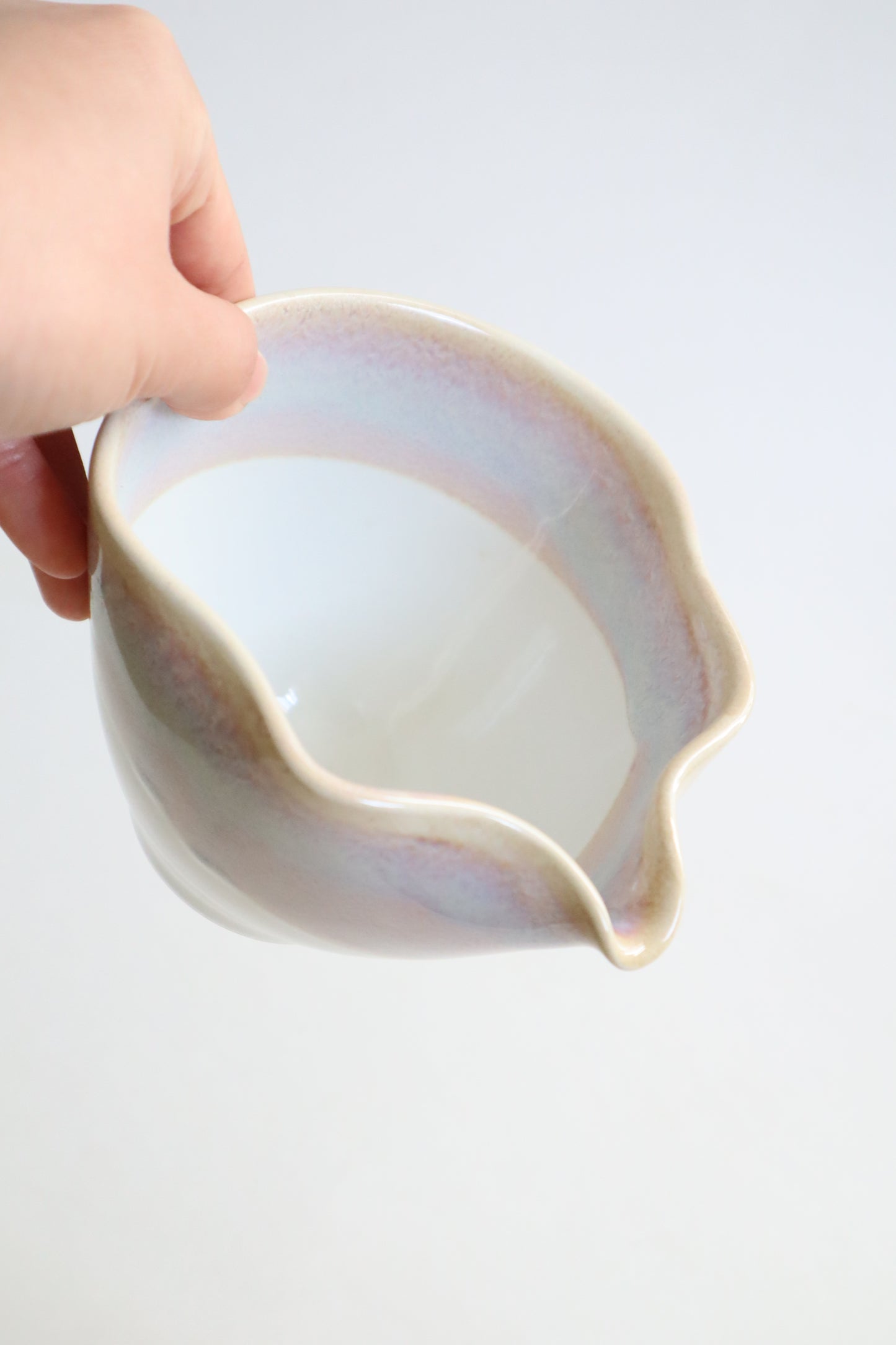 opal seashell matcha bowl