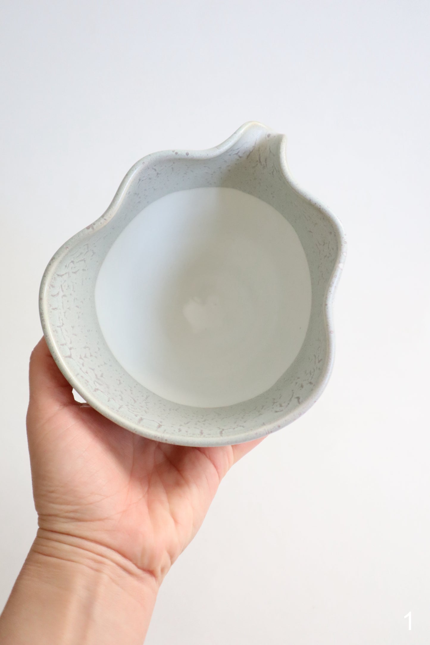 wild clay seashell matcha bowls
