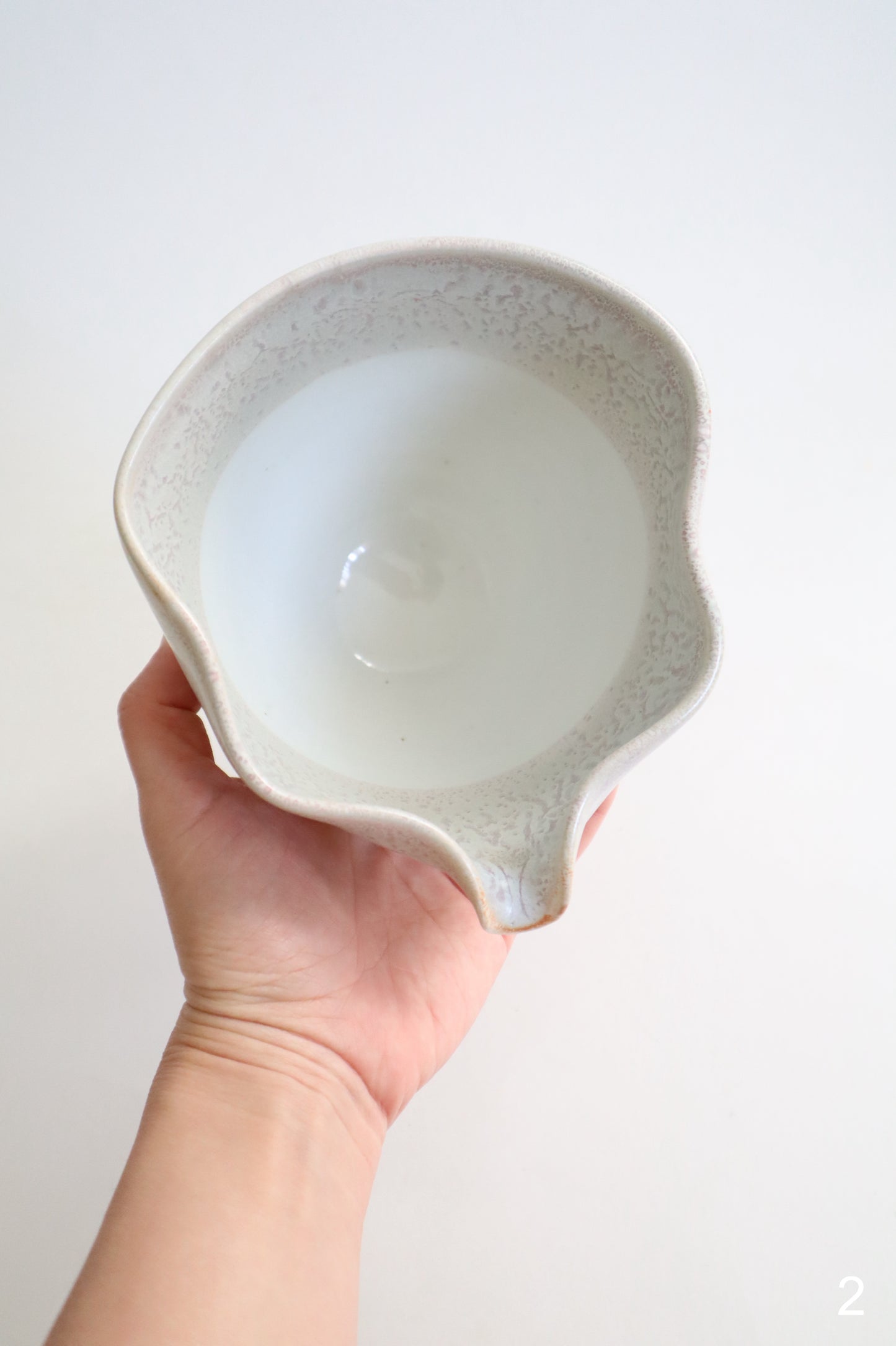 wild clay seashell matcha bowls