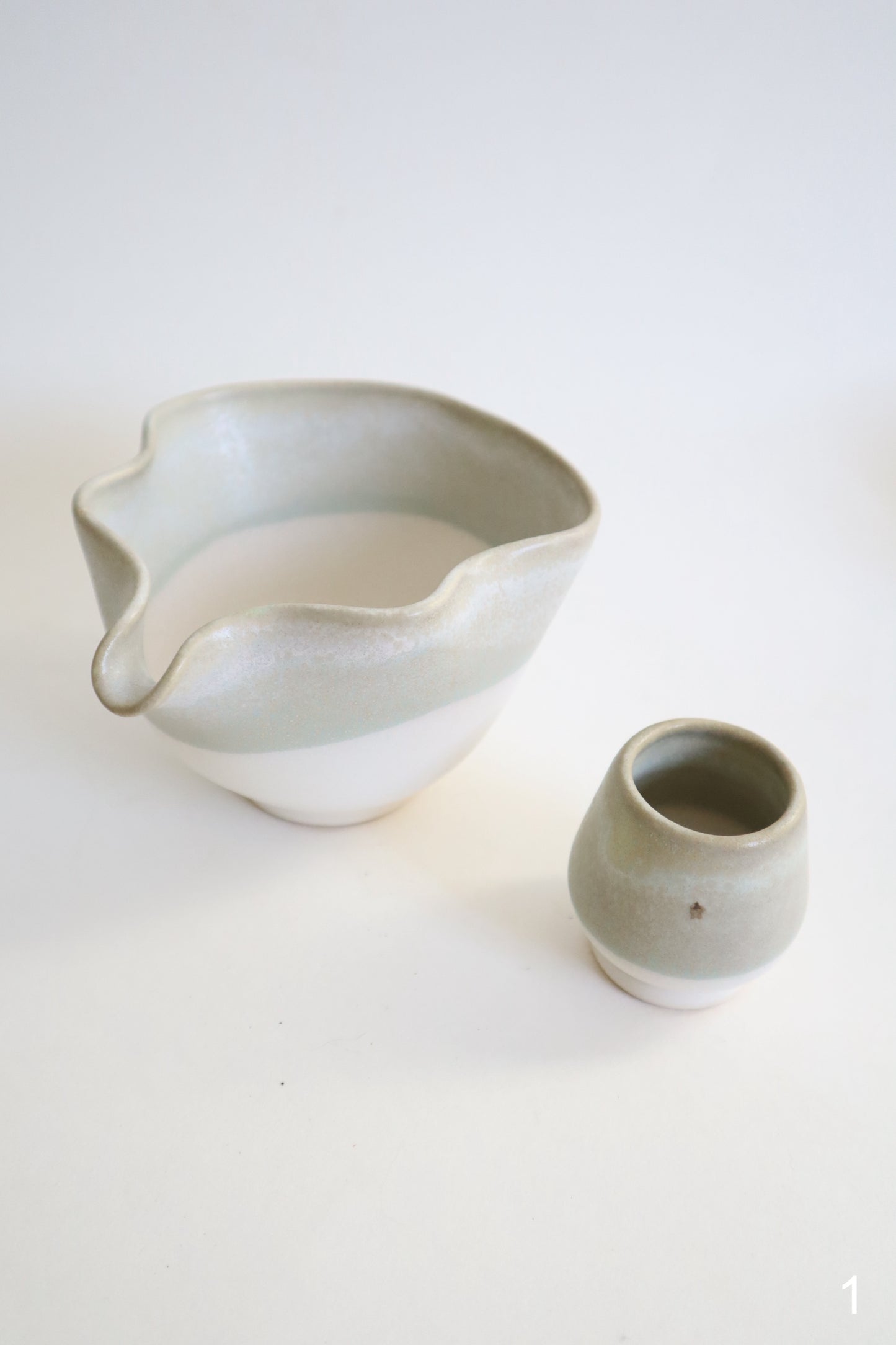 ming marble seashell matcha bowl sets