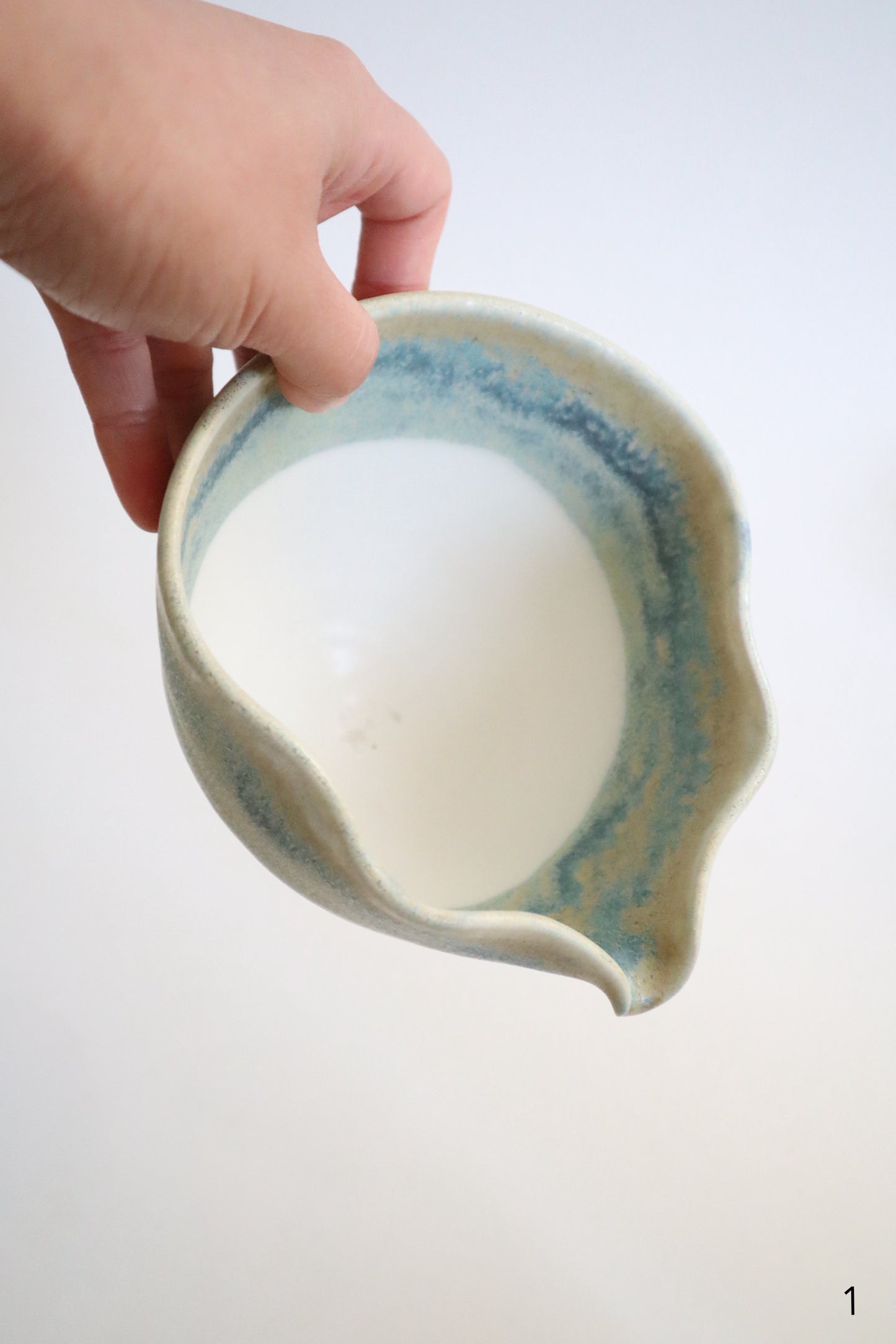 green agate seashell matcha bowls