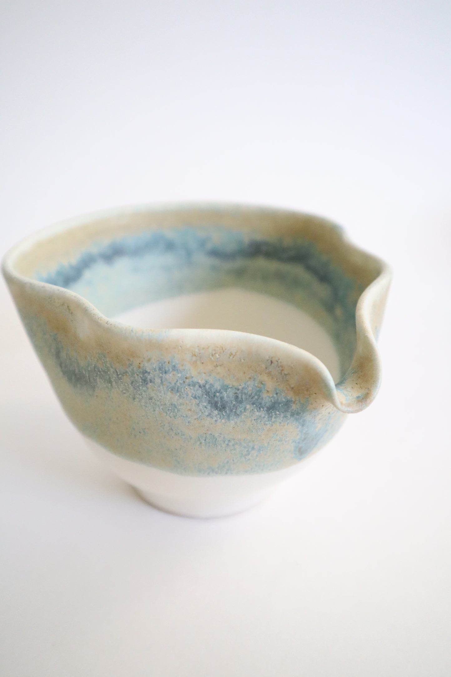 green agate seashell matcha bowls