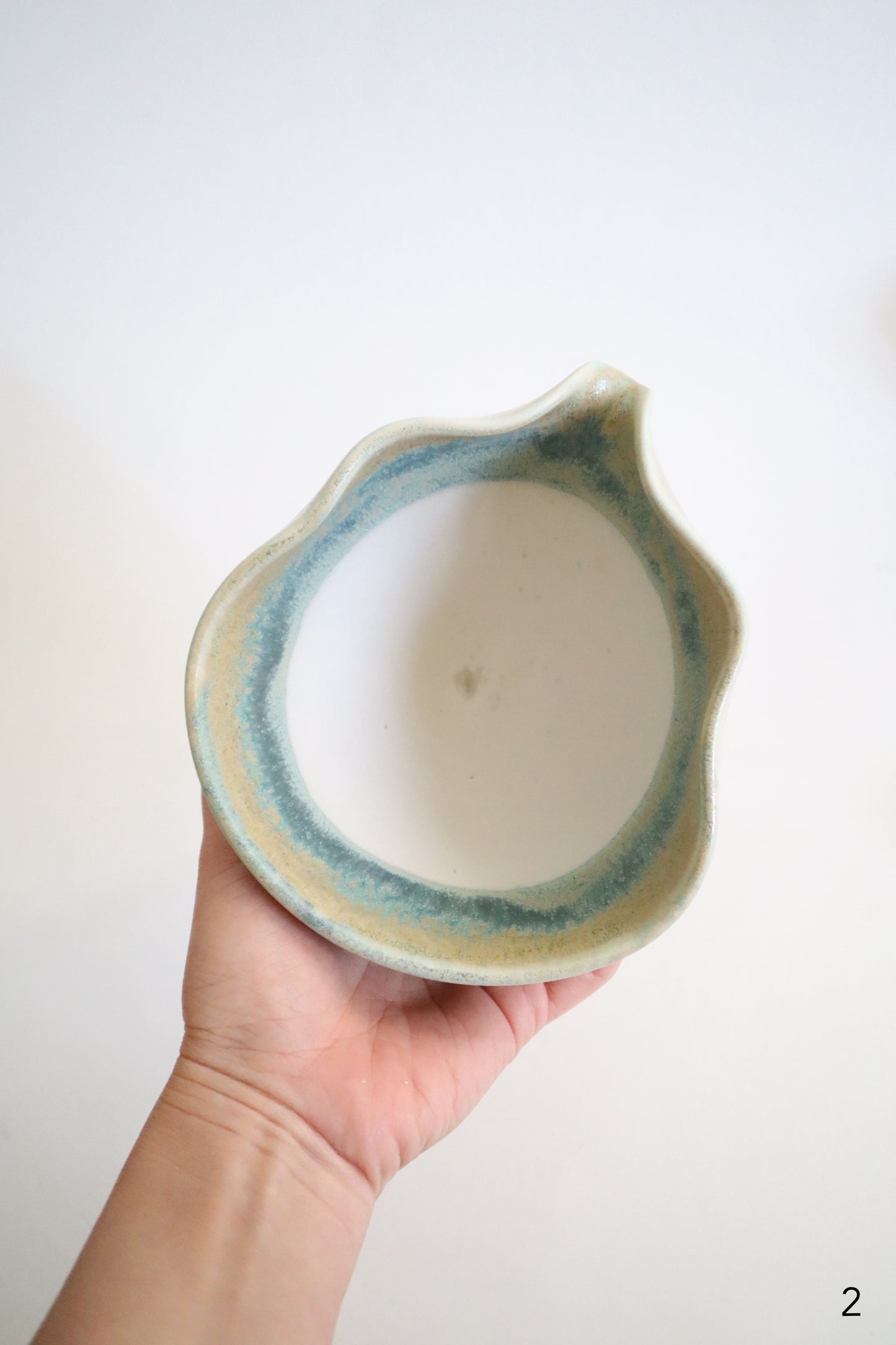 green agate seashell matcha bowls