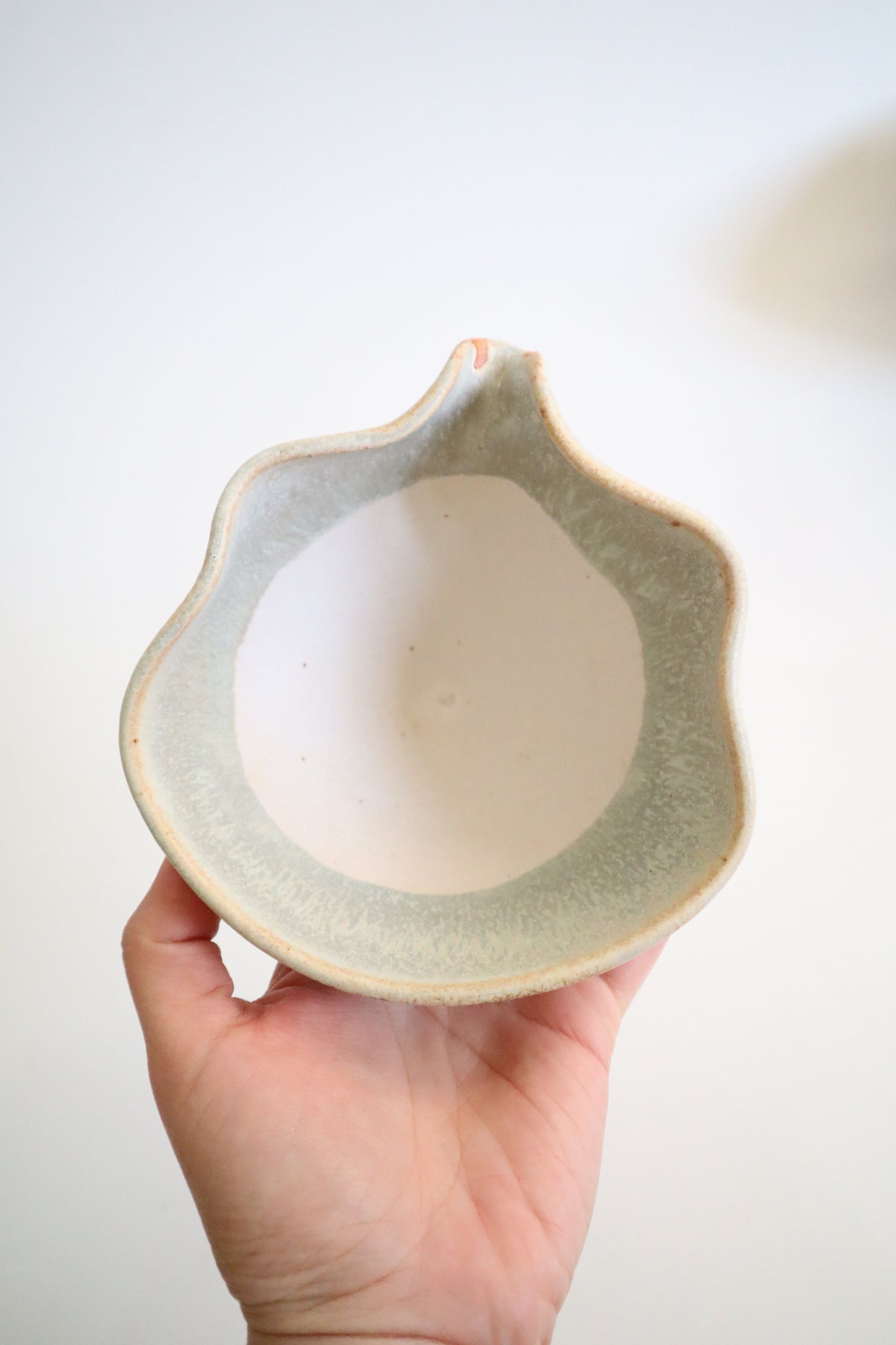 green granite seashell matcha bowl (seconds)