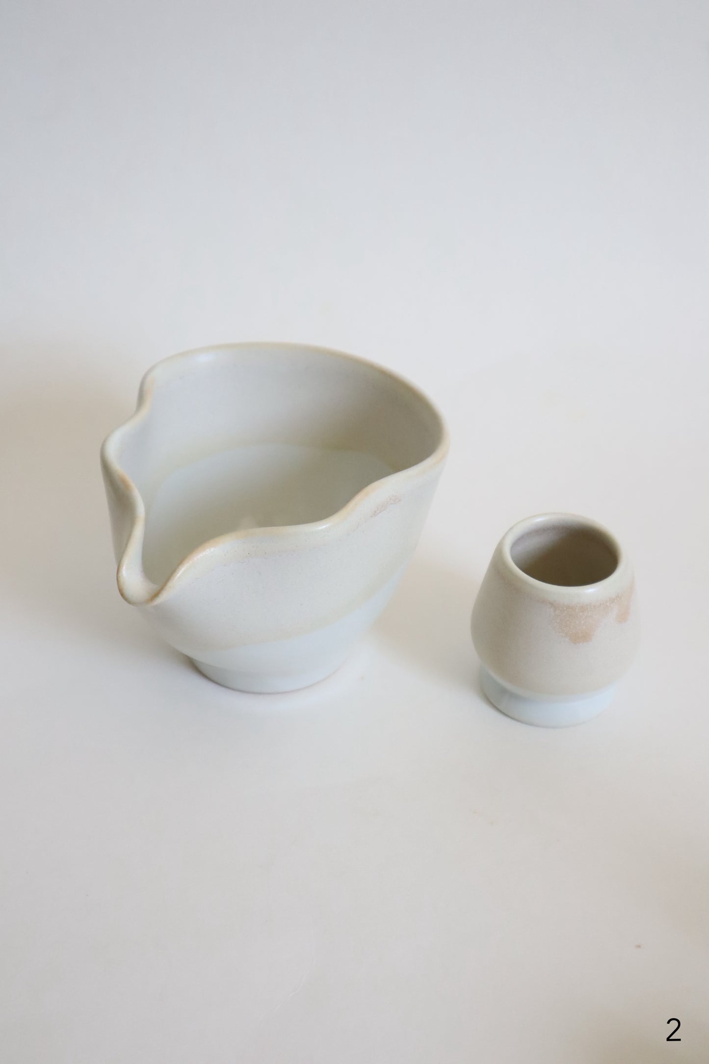 warm sand seashell matcha bowl sets