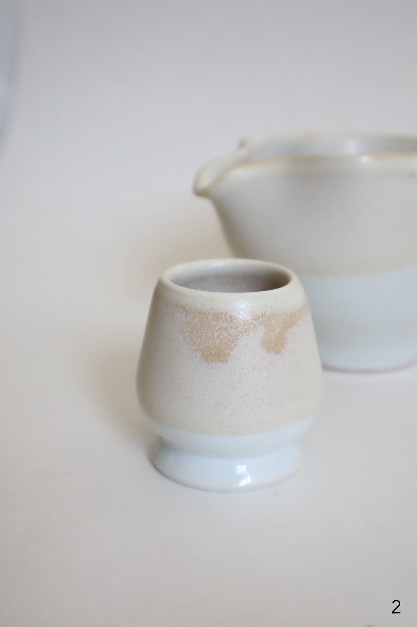 warm sand seashell matcha bowl sets