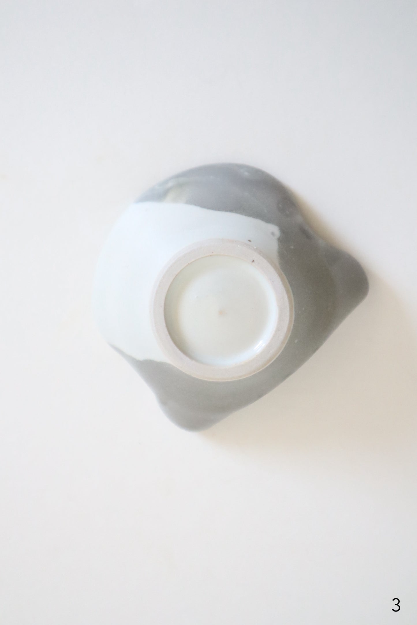 small gray & white cat dishes