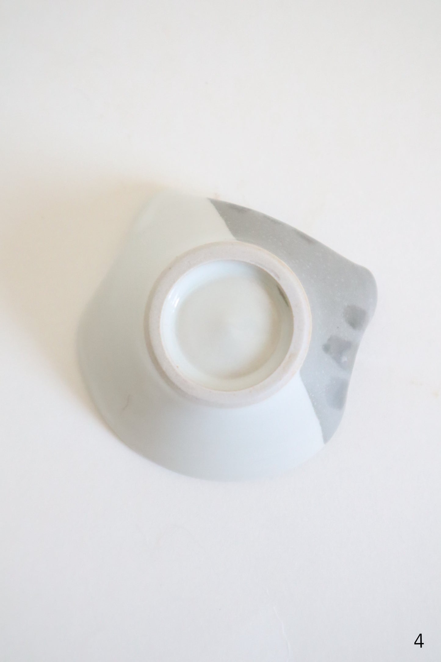 small gray & white cat dishes