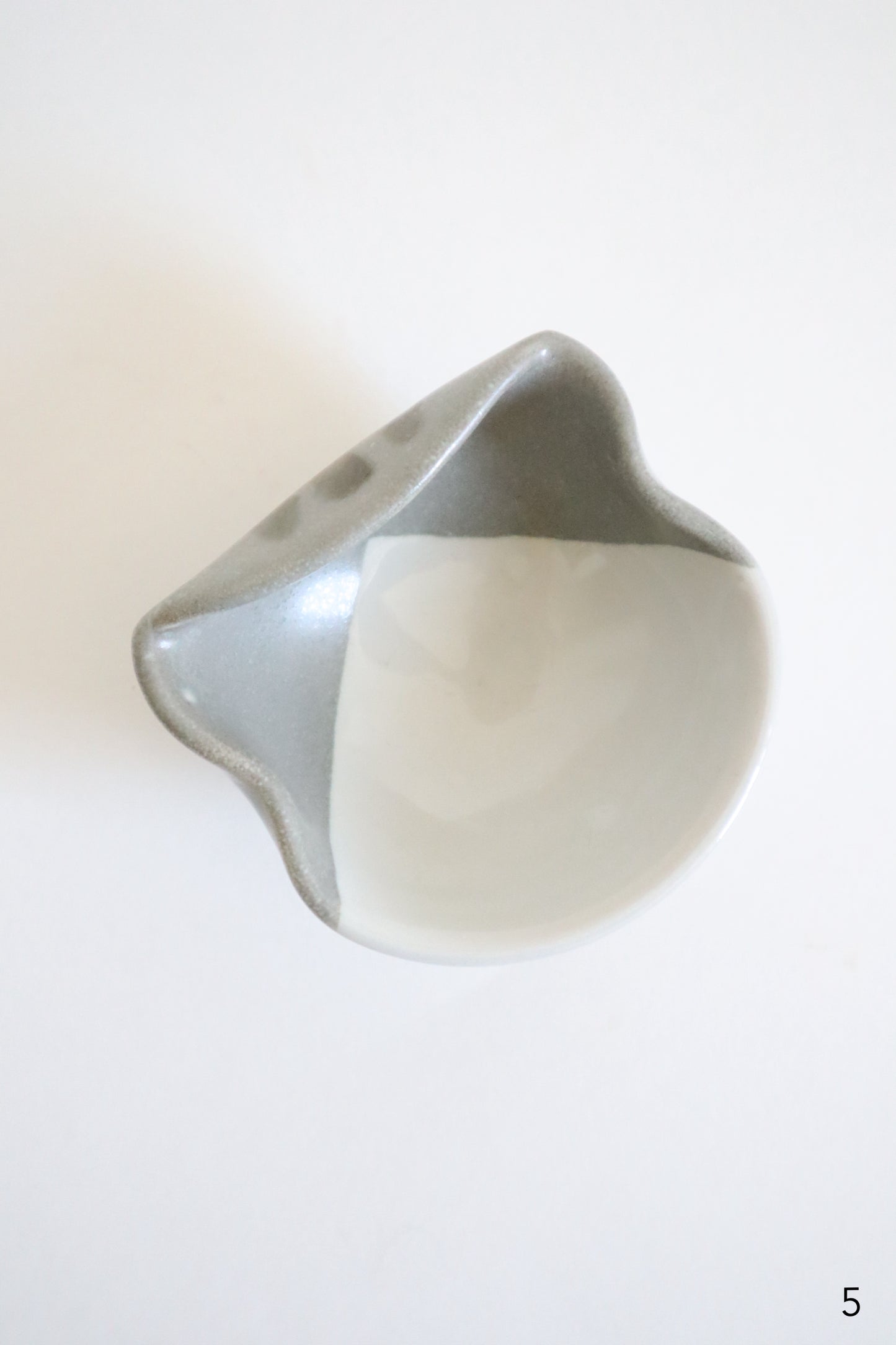 small gray & white cat dishes