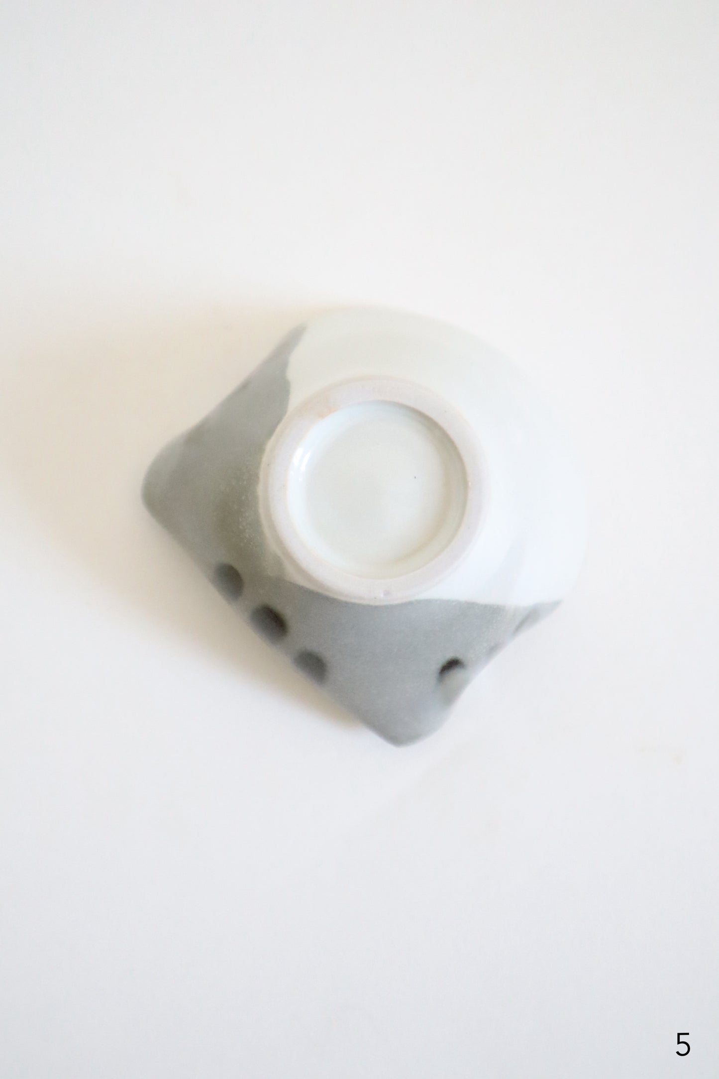 small gray & white cat dishes