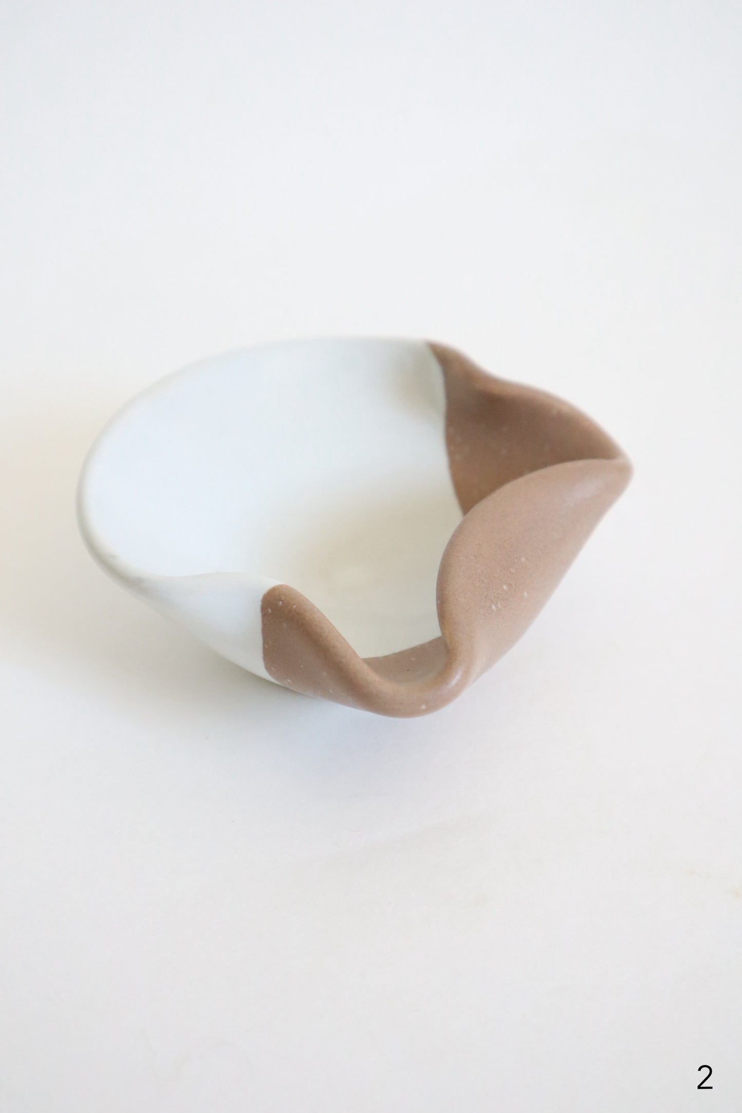 small brown & white cat dishes