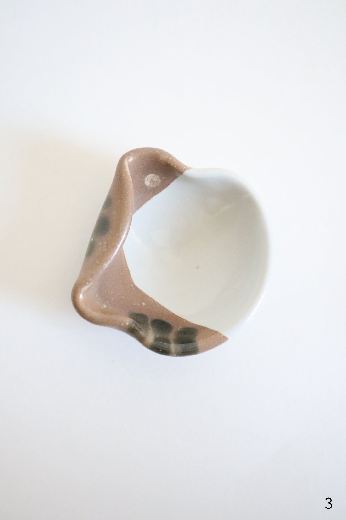 small brown & white cat dishes